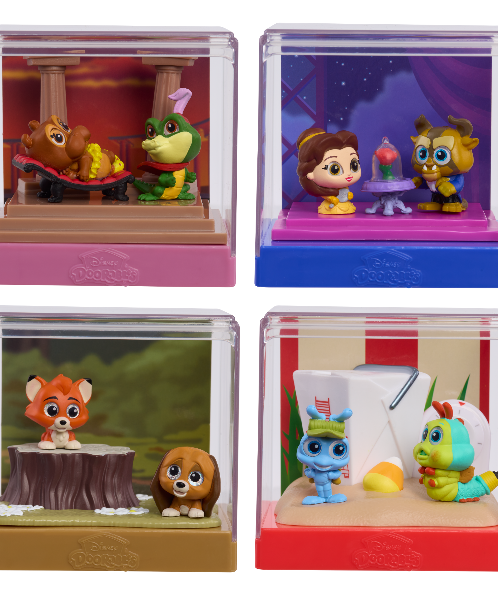 سلسلة لحظات أفلام ديزني دورابلز 3 مع شخصيتين متحركتين مصغرتين قابلتين للتجميع وحقيبة عرض، 1.5 بوصة (3.8 سم) مجسمات لعبة قابلة للتكديس، لعبة أطفال مرخصة رسميًا للأعمار من 5 سنوات فما فوق من جاست بلاي