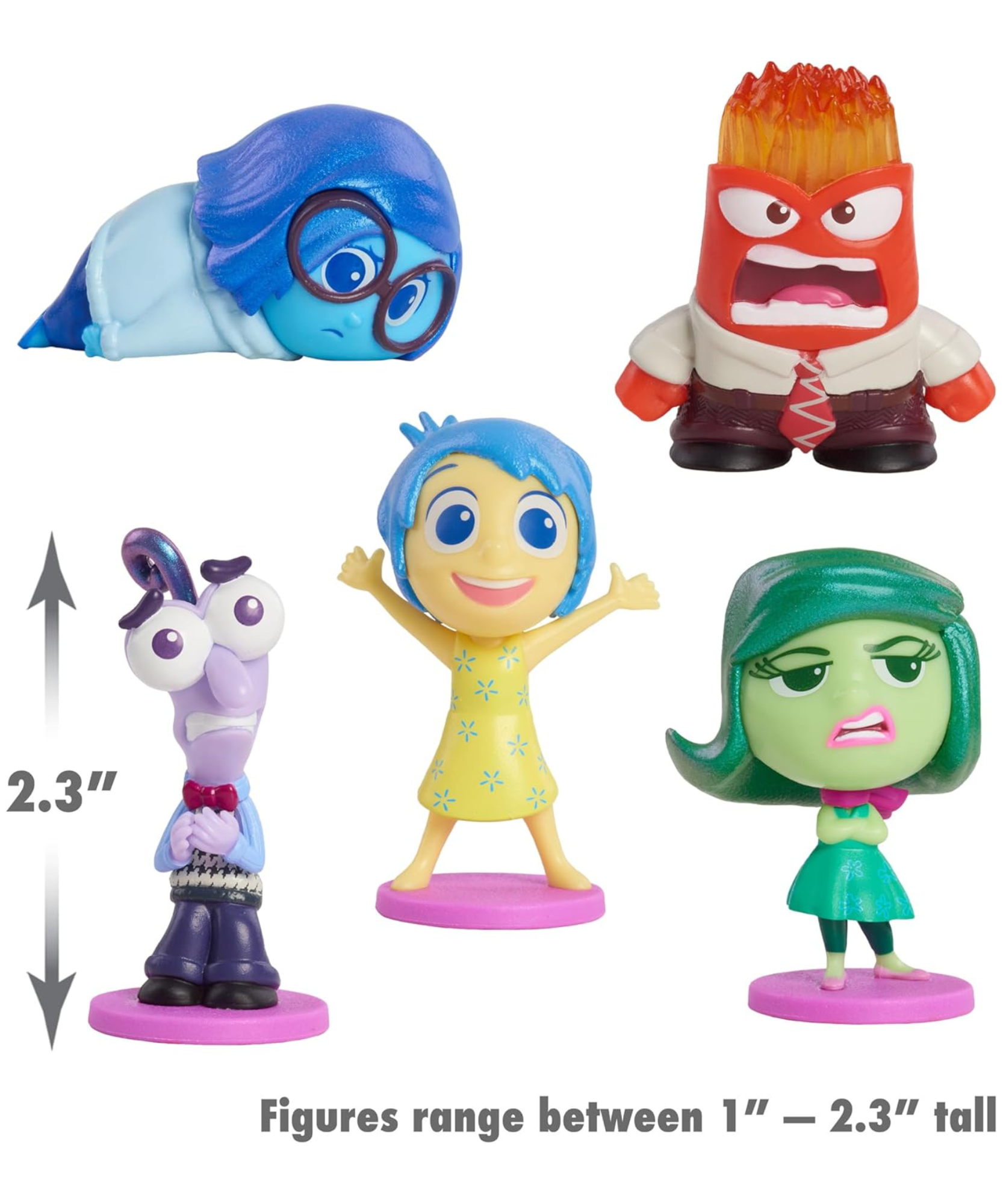 مجموعة Inside Out 2 Feels المرخصة رسميًا من Just Play، لعبة شخصيات صغيرة قابلة للتجميع مكونة من 5 قطع، مناسبة للأطفال من سن 3 سنوات فما فوق