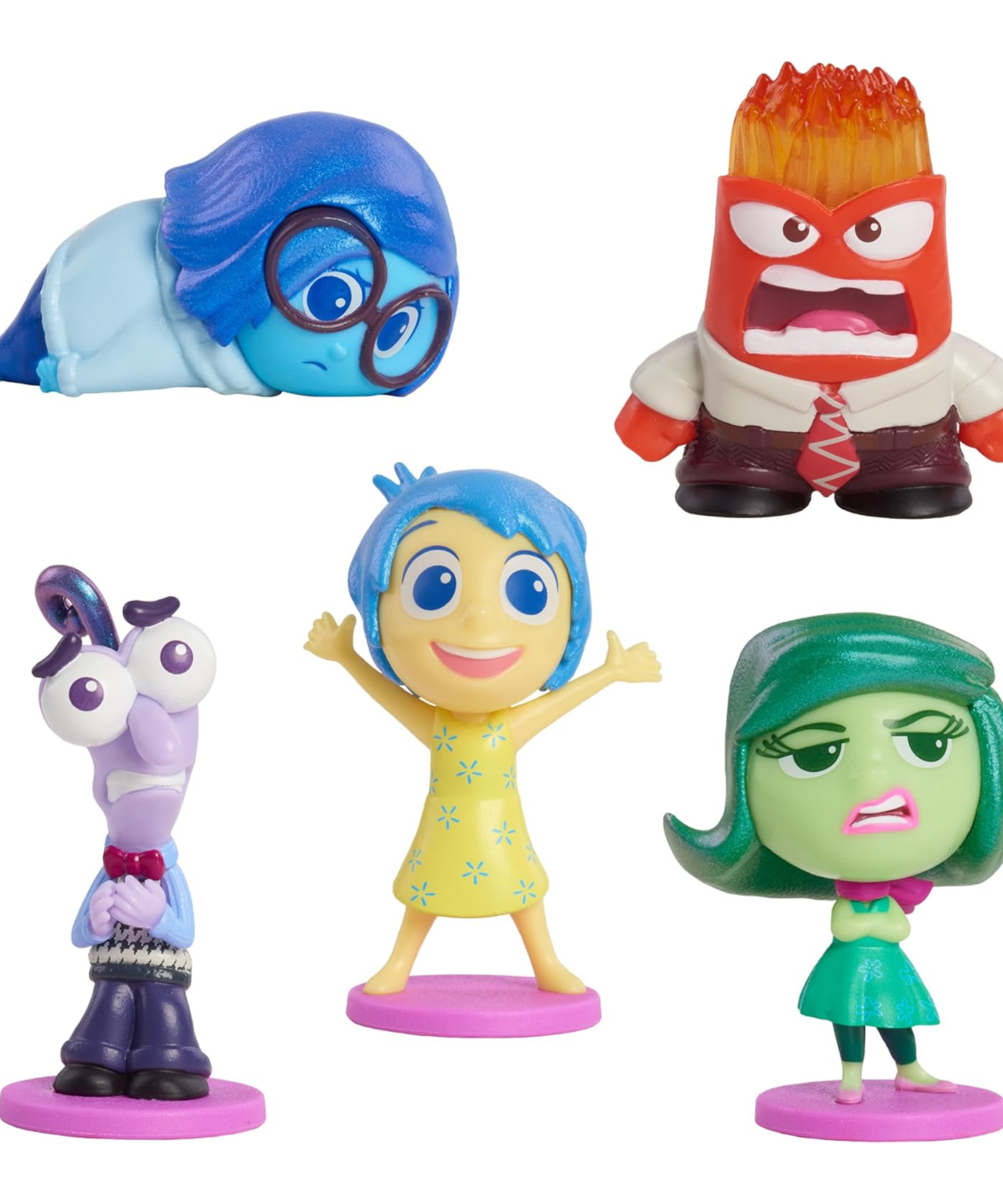 مجموعة Inside Out 2 Feels المرخصة رسميًا من Just Play، لعبة شخصيات صغيرة قابلة للتجميع مكونة من 5 قطع، مناسبة للأطفال من سن 3 سنوات فما فوق