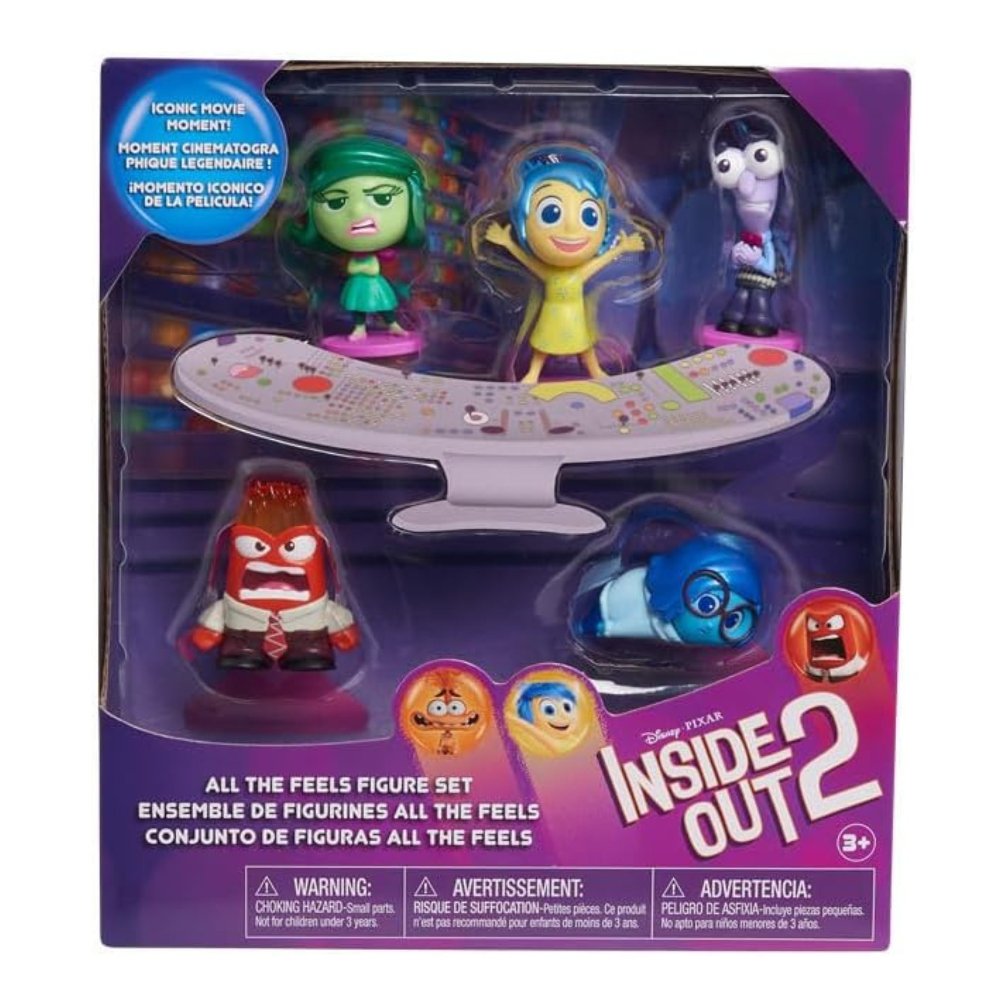 مجموعة Inside Out 2 Feels المرخصة رسميًا من Just Play، لعبة شخصيات صغيرة قابلة للتجميع مكونة من 5 قطع، مناسبة للأطفال من سن 3 سنوات فما فوق