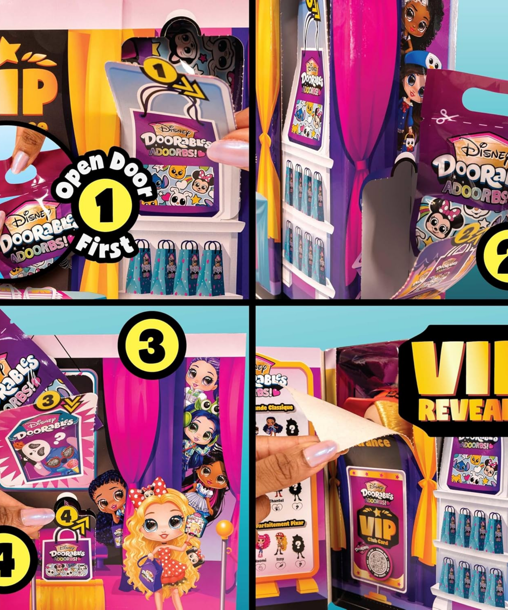 دمى ديزني دورابلز أدوربس، السلسلة 1، مجسمات ألعاب مفصلية مقاس 5.5 بوصة (12.7 سم)، تتميز بملابس وإكسسوارات مستوحاة من شخصيات ديزني، لعبة أطفال مرخصة رسميًا للأعمار من 5 سنوات فما فوق من جاست بلاي