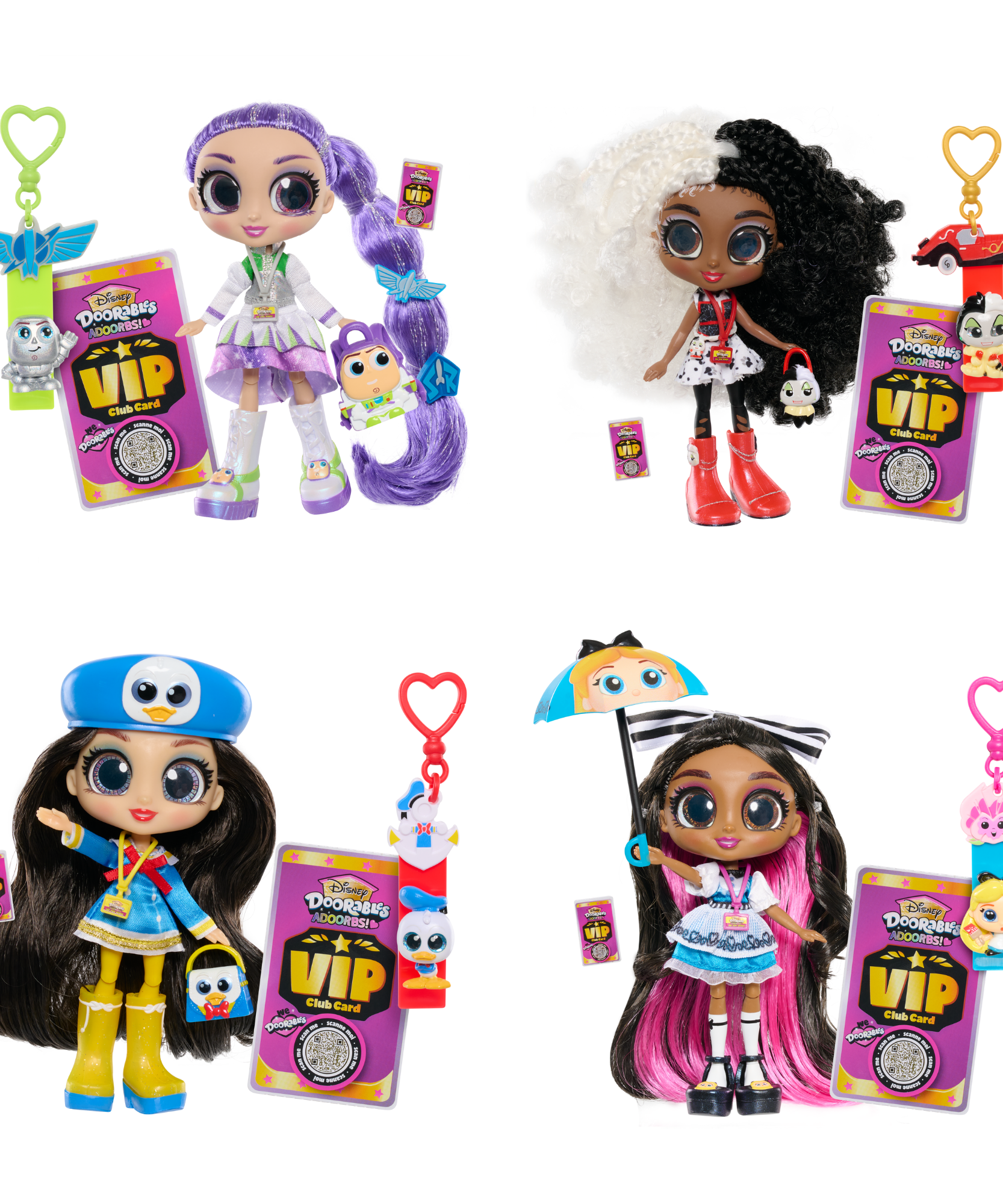 دمى ديزني دورابلز أدوربس، السلسلة 1، مجسمات ألعاب مفصلية مقاس 5.5 بوصة (12.7 سم)، تتميز بملابس وإكسسوارات مستوحاة من شخصيات ديزني، لعبة أطفال مرخصة رسميًا للأعمار من 5 سنوات فما فوق من جاست بلاي