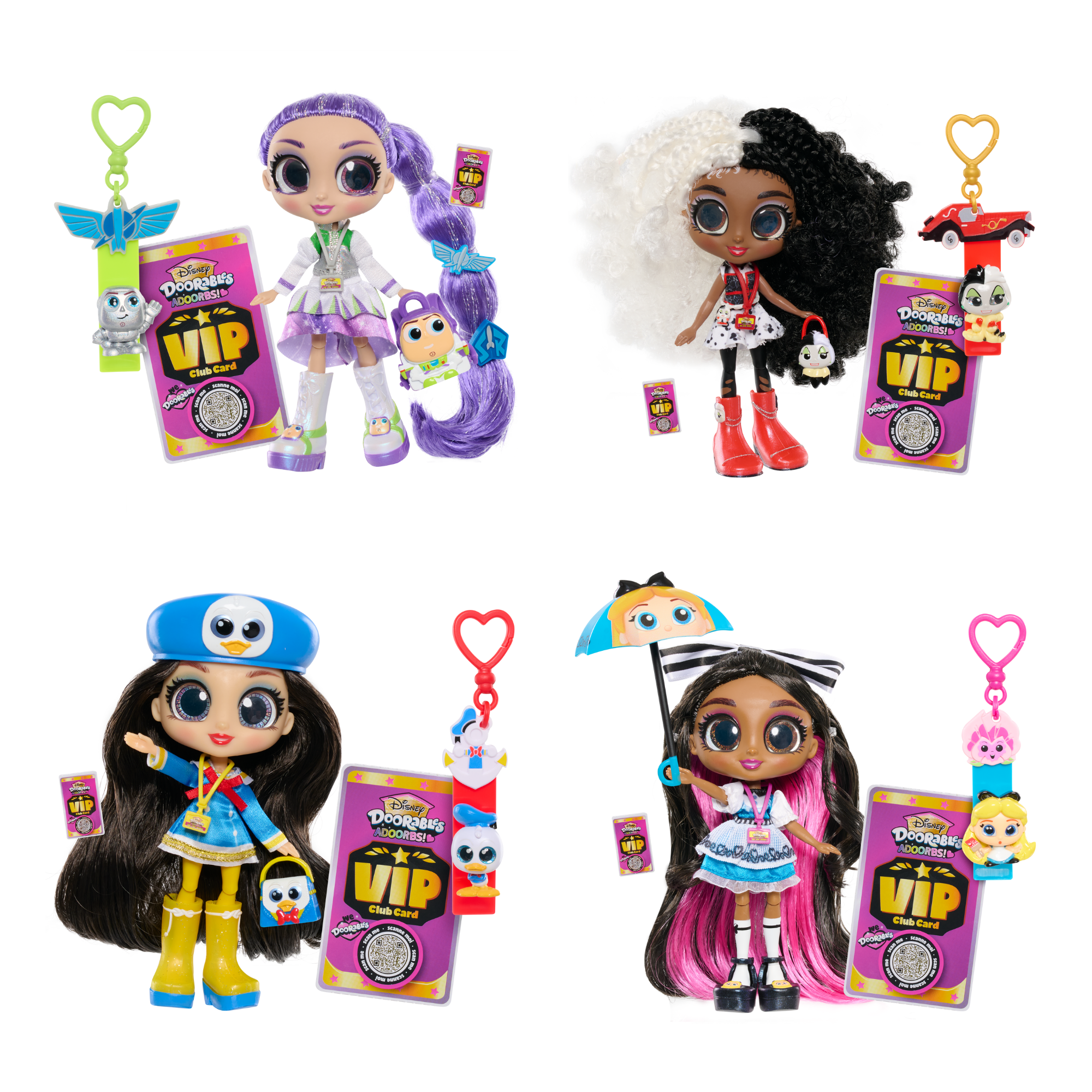 دمى ديزني دورابلز أدوربس، السلسلة 1، مجسمات ألعاب مفصلية مقاس 5.5 بوصة (12.7 سم)، تتميز بملابس وإكسسوارات مستوحاة من شخصيات ديزني، لعبة أطفال مرخصة رسميًا للأعمار من 5 سنوات فما فوق من جاست بلاي