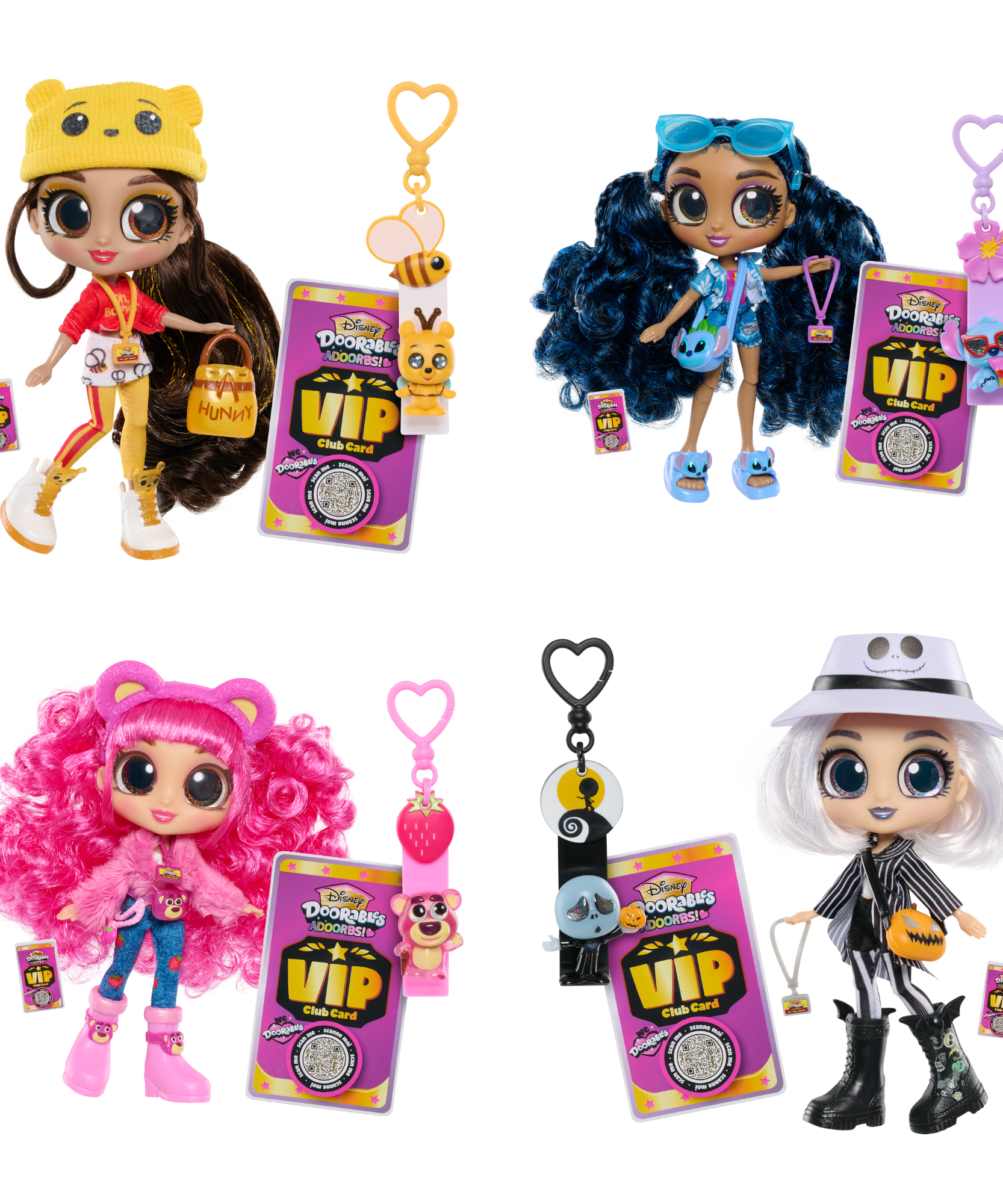 دمى ديزني دورابلز أدوربس، السلسلة 1، مجسمات ألعاب مفصلية مقاس 5.5 بوصة (12.7 سم)، تتميز بملابس وإكسسوارات مستوحاة من شخصيات ديزني، لعبة أطفال مرخصة رسميًا للأعمار من 5 سنوات فما فوق من جاست بلاي