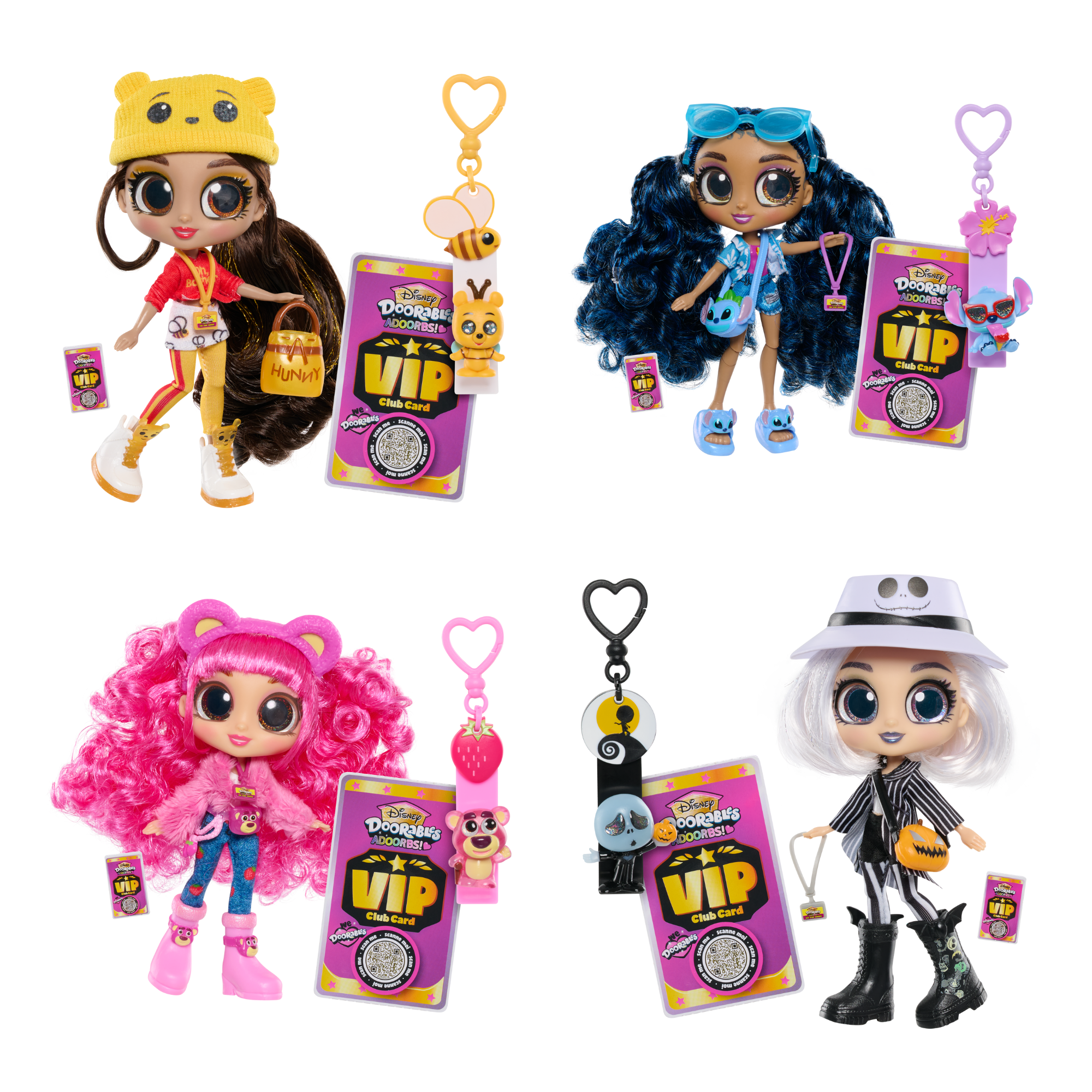 دمى ديزني دورابلز أدوربس، السلسلة 1، مجسمات ألعاب مفصلية مقاس 5.5 بوصة (12.7 سم)، تتميز بملابس وإكسسوارات مستوحاة من شخصيات ديزني، لعبة أطفال مرخصة رسميًا للأعمار من 5 سنوات فما فوق من جاست بلاي