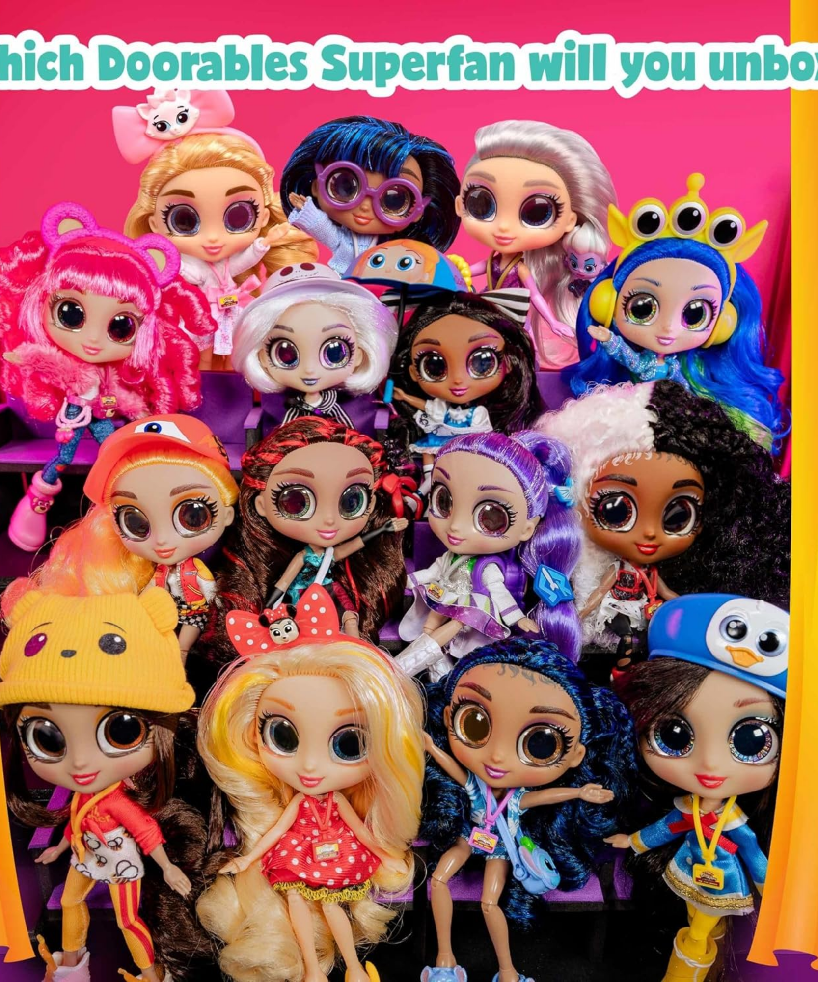 دمى ديزني دورابلز أدوربس، السلسلة 1، مجسمات ألعاب مفصلية مقاس 5.5 بوصة (12.7 سم)، تتميز بملابس وإكسسوارات مستوحاة من شخصيات ديزني، لعبة أطفال مرخصة رسميًا للأعمار من 5 سنوات فما فوق من جاست بلاي