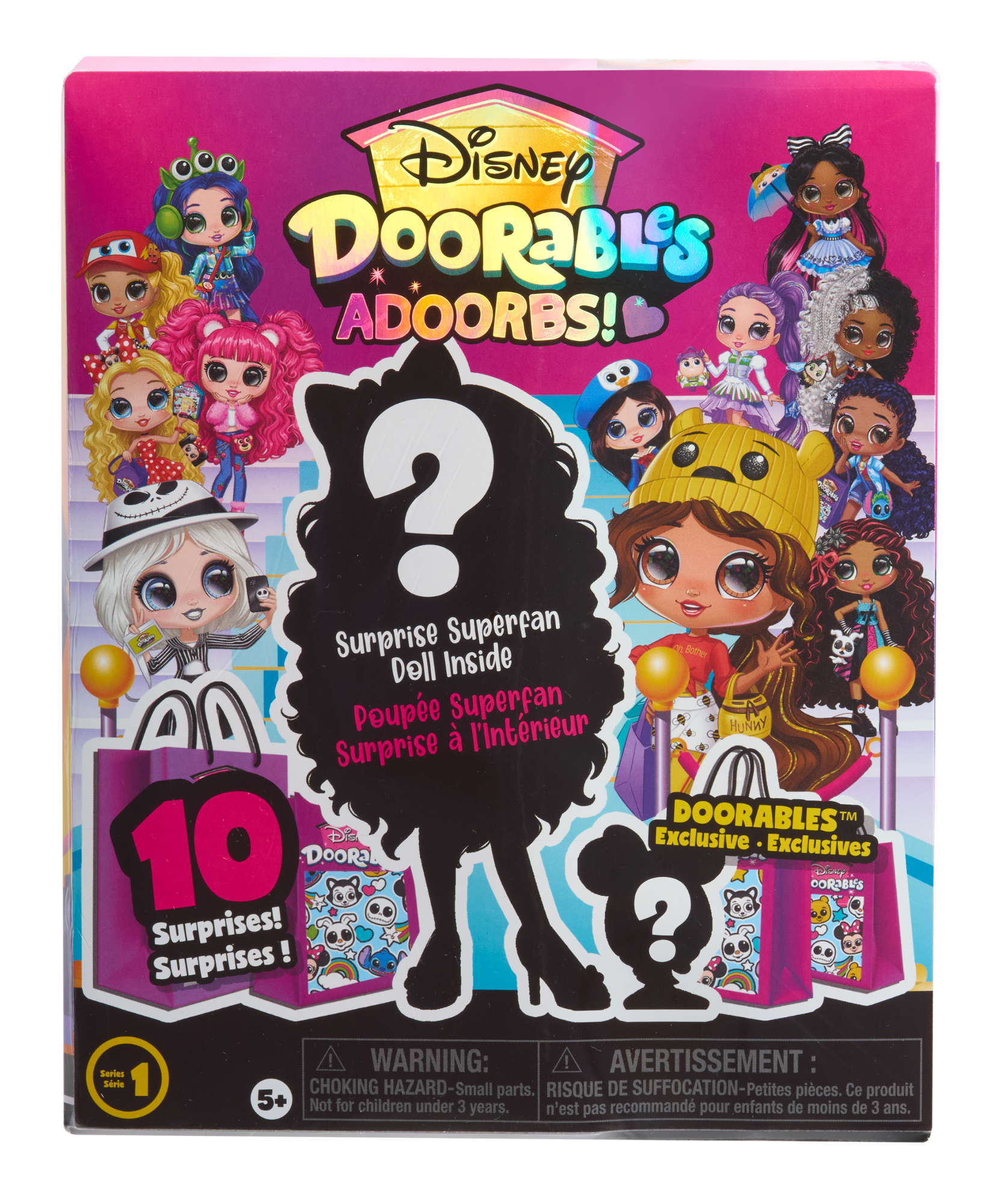 دمى ديزني دورابلز أدوربس، السلسلة 1، مجسمات ألعاب مفصلية مقاس 5.5 بوصة (12.7 سم)، تتميز بملابس وإكسسوارات مستوحاة من شخصيات ديزني، لعبة أطفال مرخصة رسميًا للأعمار من 5 سنوات فما فوق من جاست بلاي