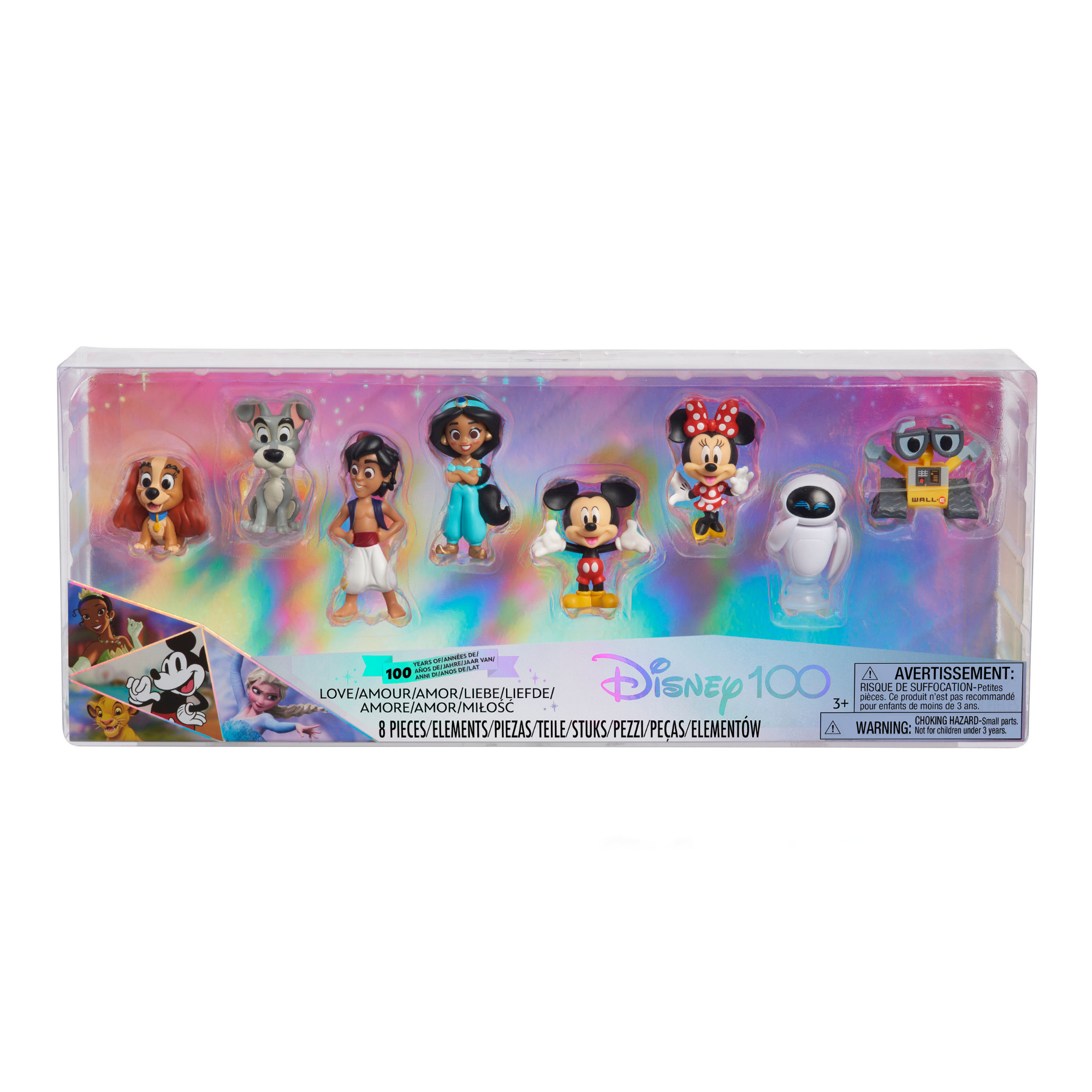 مجموعة شخصيات ديزني 100 عام من السعي الدؤوب، إصدار محدود، 8 قطع، مقاس 3 بوصات، لعبة أطفال مرخصة رسميًا، مناسبة للأطفال والأولاد والبنات من سن 3 سنوات فما فوق من جاست بلاي