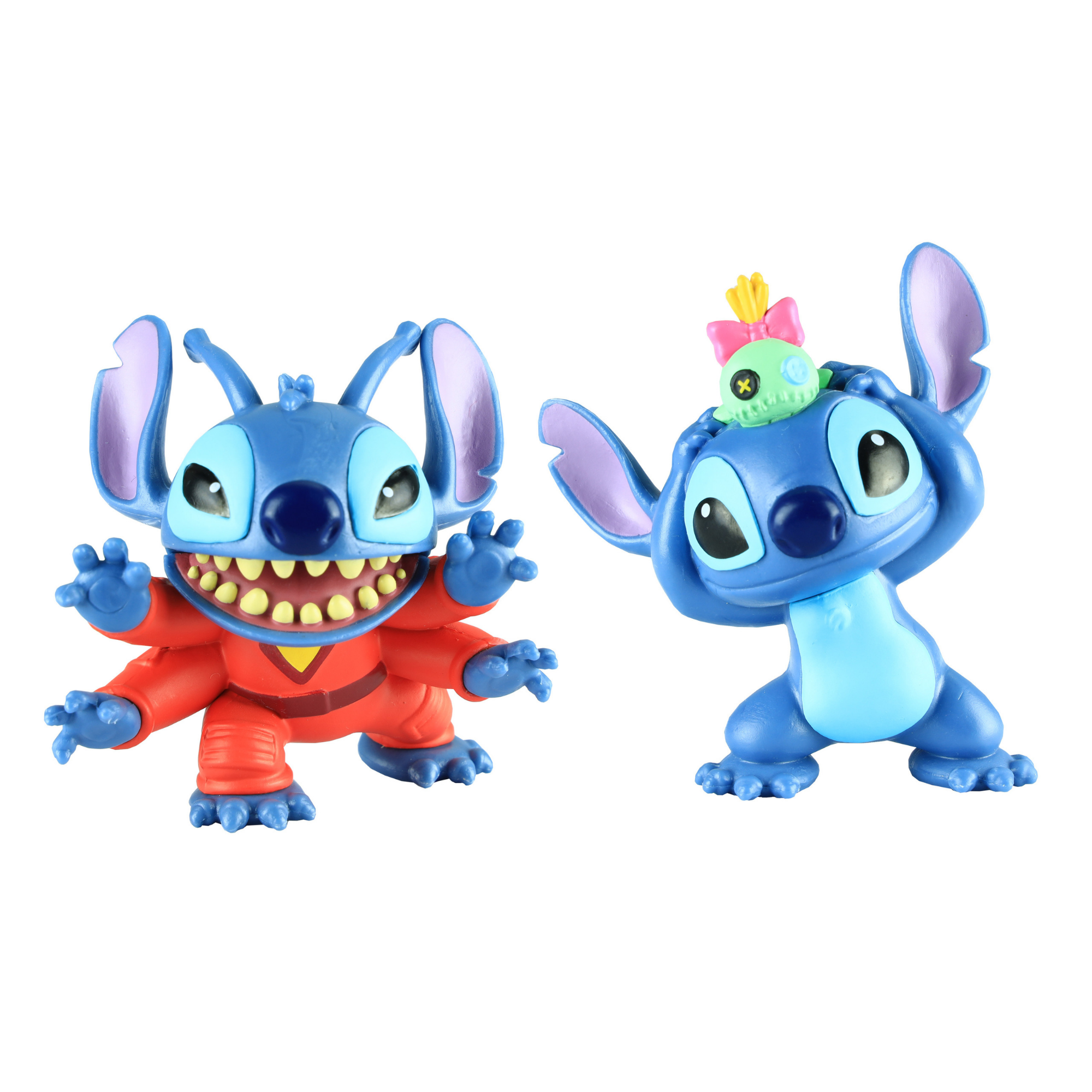 Disney Lilo & Stitch 2.75" Inch (7 cm) 2 Piece Collectible Stitch Figure Set, Officially Licensed Kids Toys by Just Play, Style 2, Suitable for Children, Boys and Girls, Aged 3 Years+