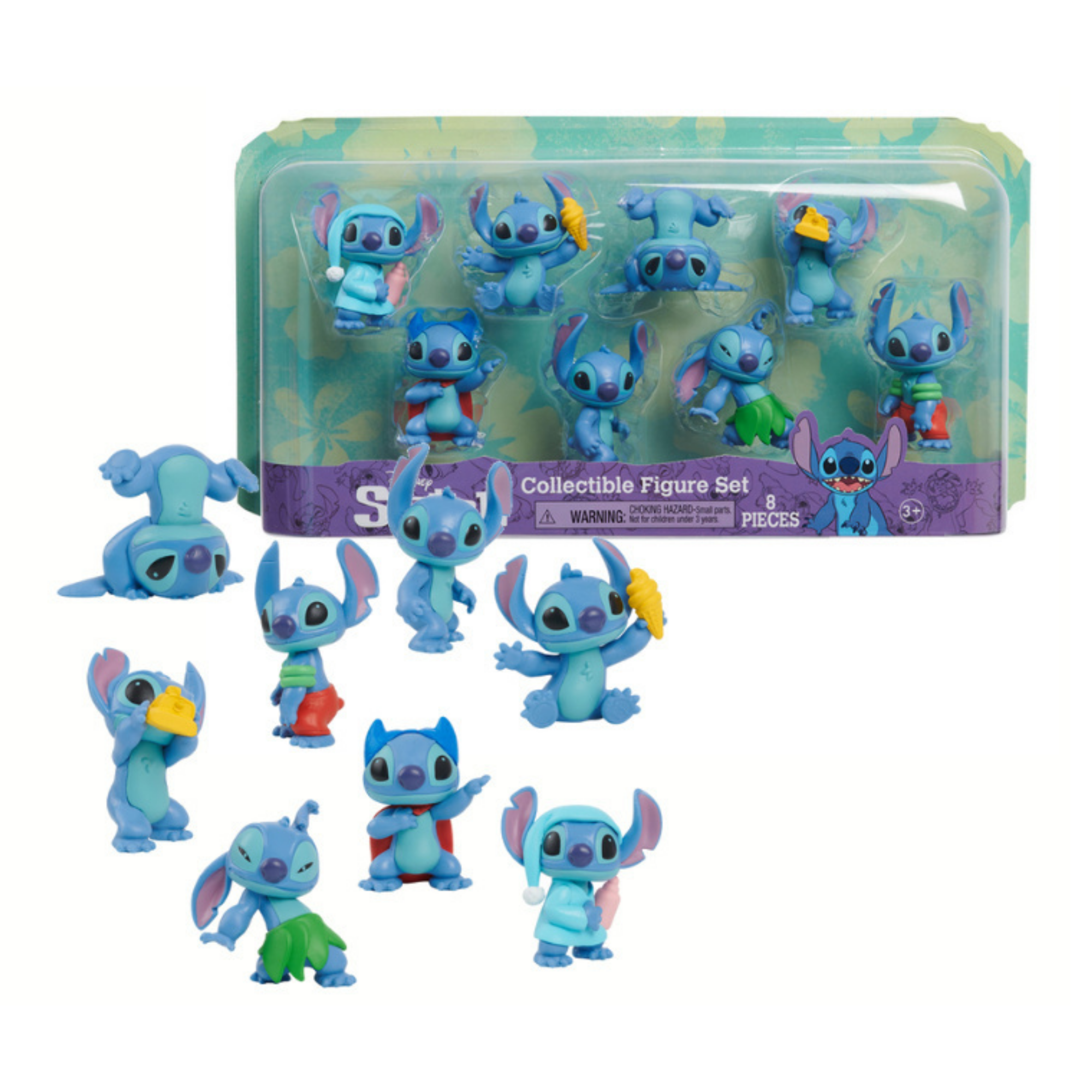 مجموعة ديزني ليلو وستيتش، 8 قطع، مقاس 5 سم، قابلة للتجميع، ألعاب أطفال مرخصة رسميًا من جاست بلاي، مناسبة للأطفال من الأولاد والبنات، من عمر 3 سنوات فما فوق