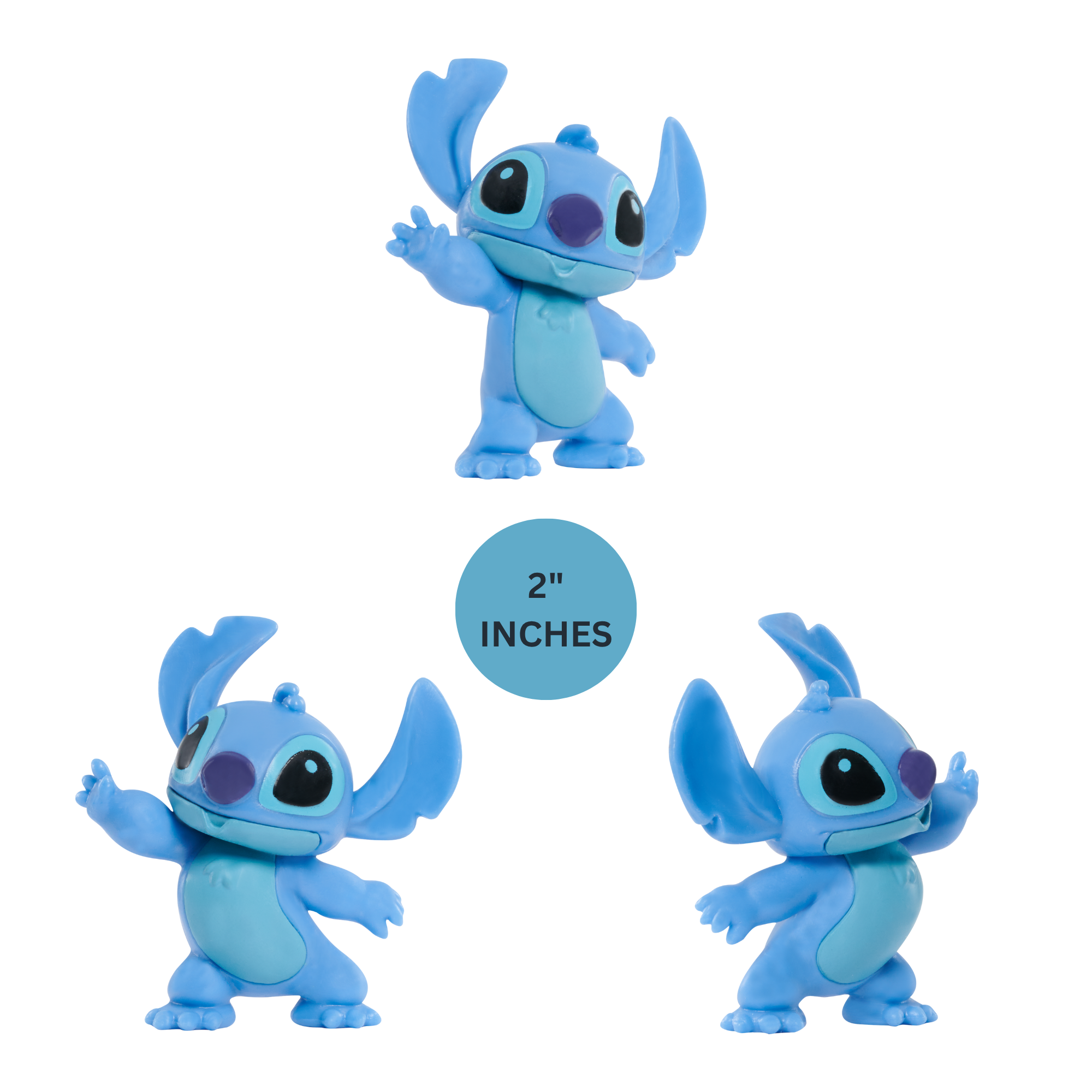 Disney Lilo & Stitch 3" Inch (7.5 cm) Collectible Stitch Figure Set, Officially Licensed Kids Toys by Just Play, Style 3, Suitable for Children, Boys and Girls, Aged 3 Years+