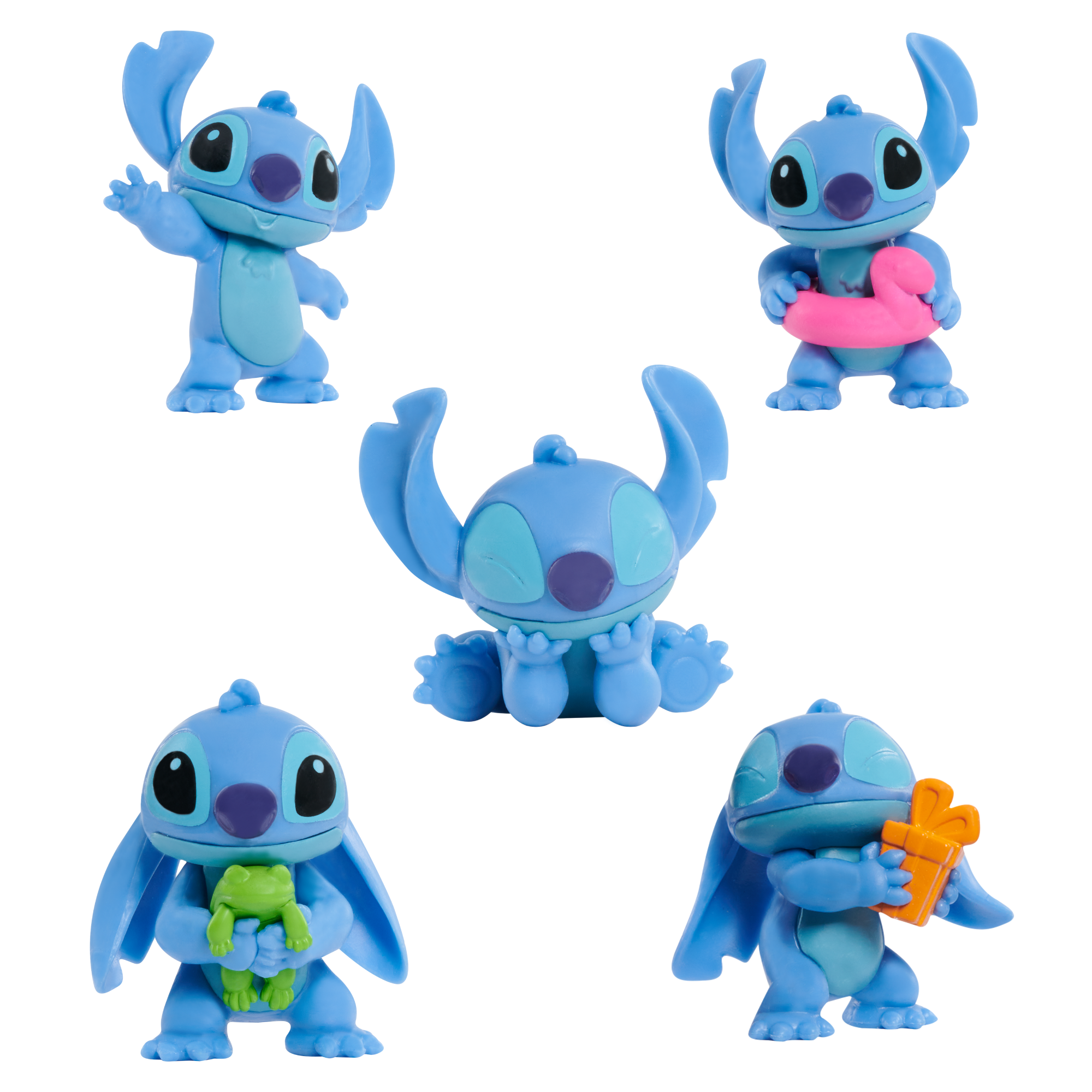 Disney Lilo & Stitch 2.25" Inch (6 cm) 5 Piece Collectible Stitch Figure Set, Officially Licensed Kids Toys by Just Play, Style 2, Suitable for Children, Boys and Girls, Aged 3 Years+