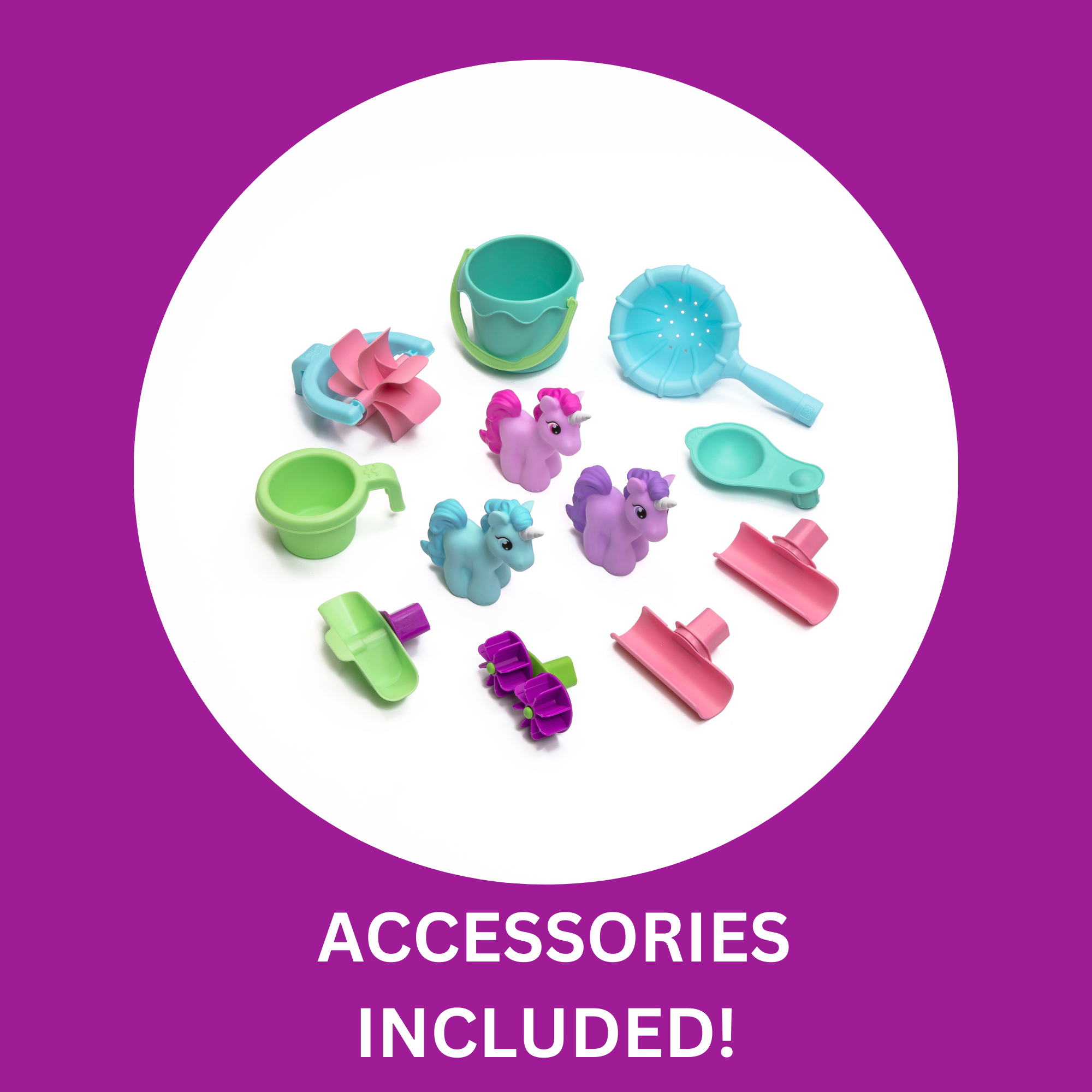 طاولة مياه رين شورز ويونيكورن من ستيب 2، طاولة مياه خارجية ومجموعة ألعاب حسية، لعبة نشاط مع 13 قطعة من الملحقات، مركز أنشطة في الفناء الخلفي، مناسبة للأطفال من الأولاد والبنات من سن 18 شهرًا فما فوق