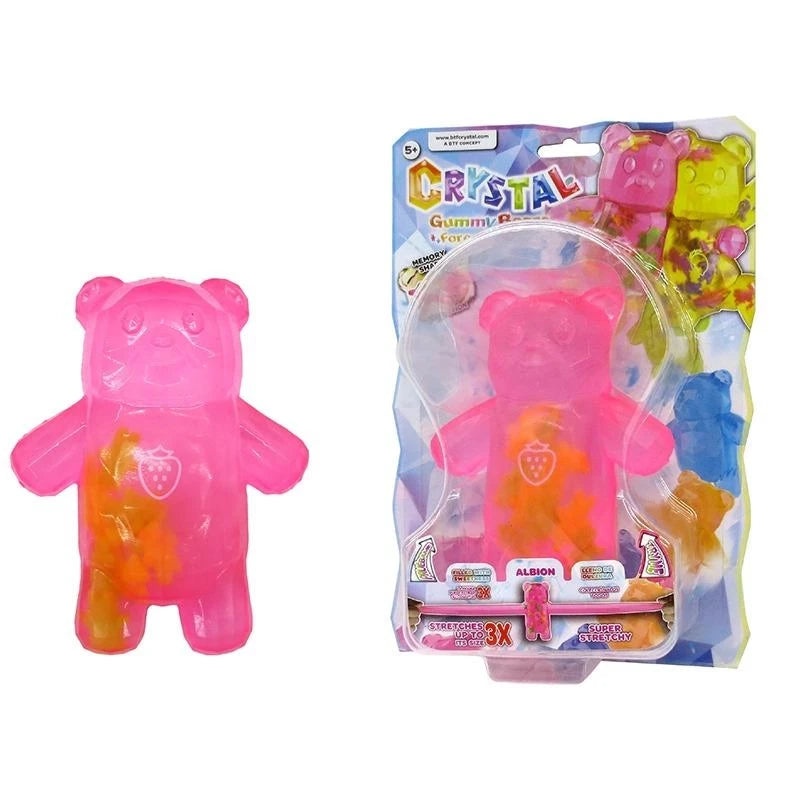 BTF Crystal Gummy Bears Forever Series Stretchable Character Figure 14 cm, Random Color Collectible Toy for Kids, Ages 3+