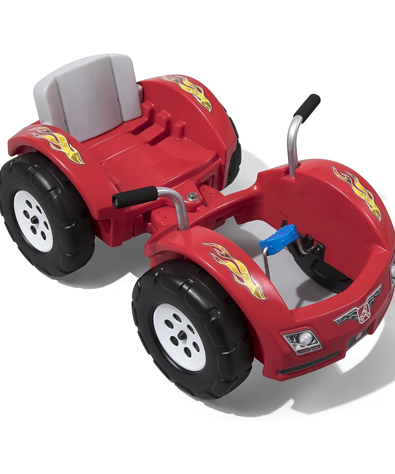 Step2 Zip N' Zoom Pedal Car Single Seater Easy to Store Ride On Toy with Seat Level Adjustability and Center-Pivot Steering, Suitable for Children both Boys and Girls Aged 30m and Above, Red