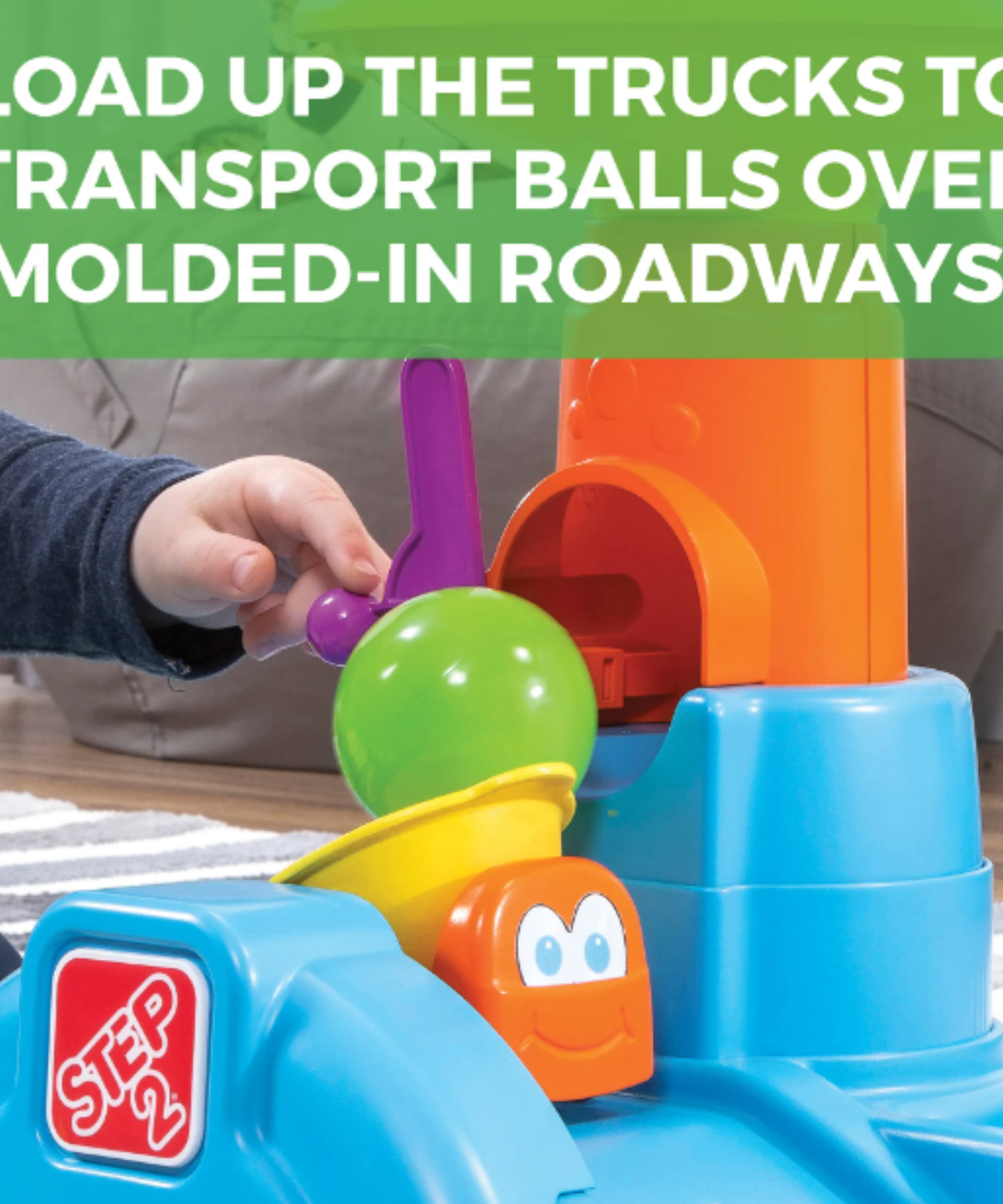 برج نفق Ball Buddies من Step2، طاولة لعب حسية داخلية وخارجية، لعبة نشاط مع 12 قطعة من الملحقات بما في ذلك الكرات ولعبة STEM ومركز الأنشطة، مناسبة للأولاد والبنات من عمر سنة واحدة فما فوق