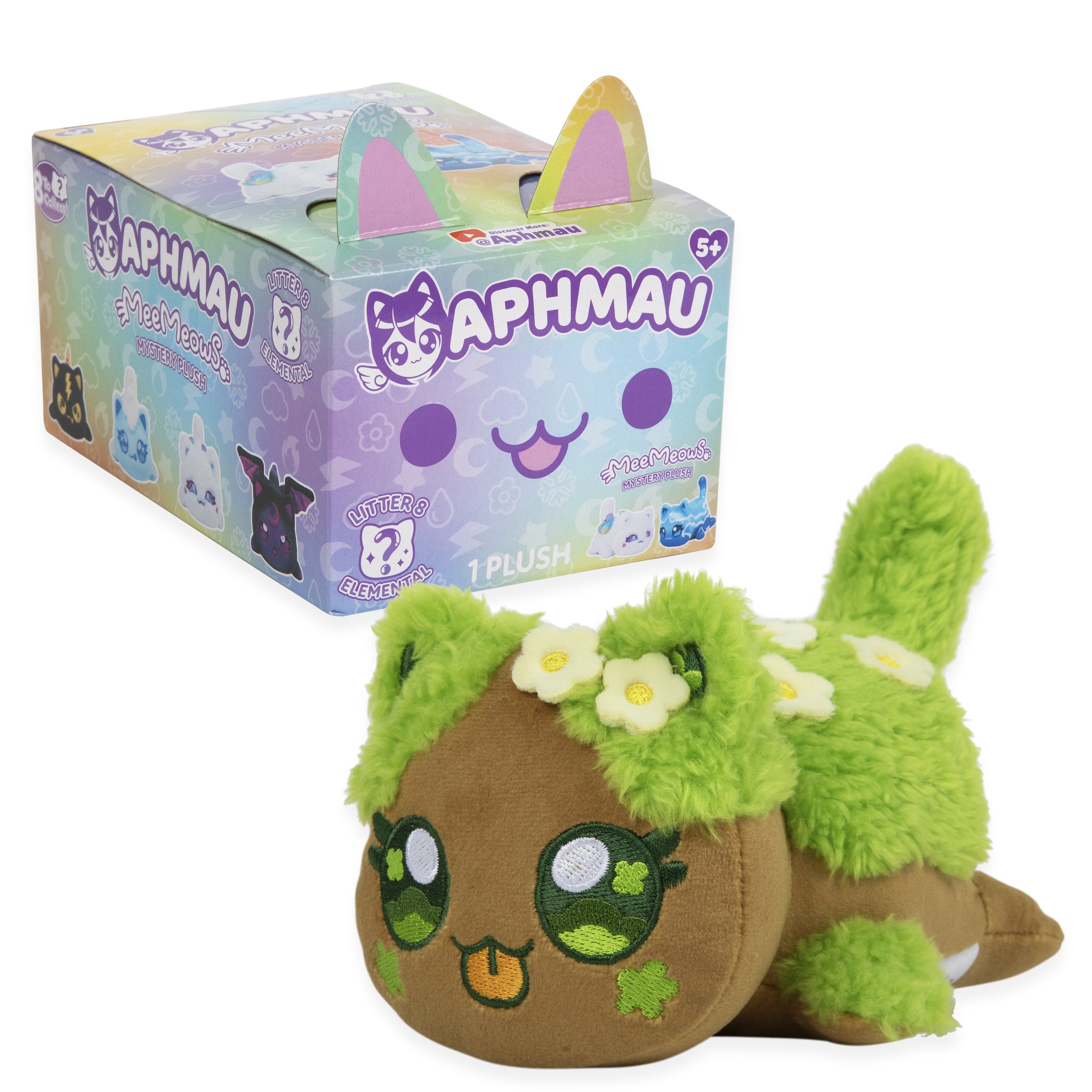 Aphmau Mystery MeeMeow Plush Elemental, Collectible Toy for Kids, Age 5+