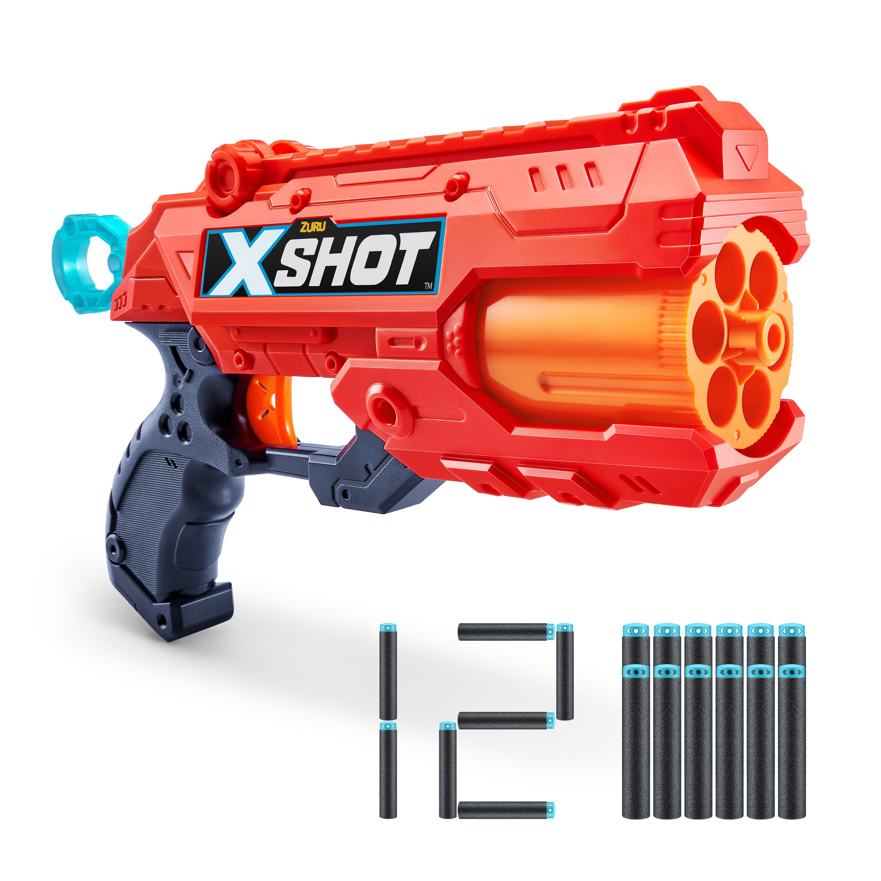 X-Shot Excel Reflex 6 Dart Blaster with 16 Air Pocket Darts, Rapid-Fire Toy Gun for Kids, Teens, and Adults, Outdoor Action Play, Ages 8+
