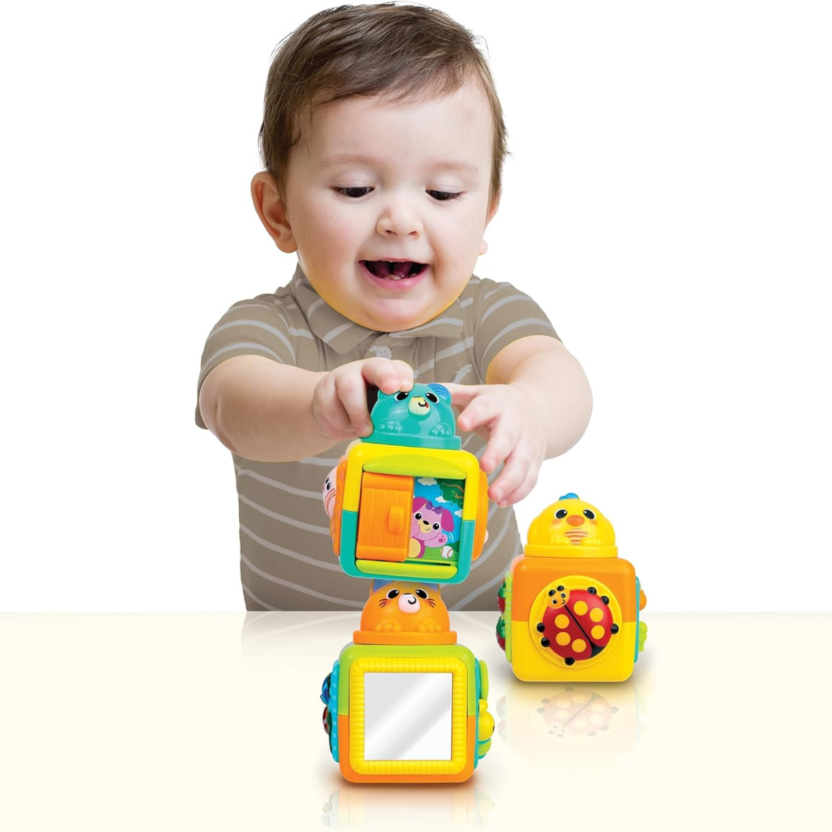 Winfun Stack and Play Animal Cubes Toddler Educational Toy 3+ Years