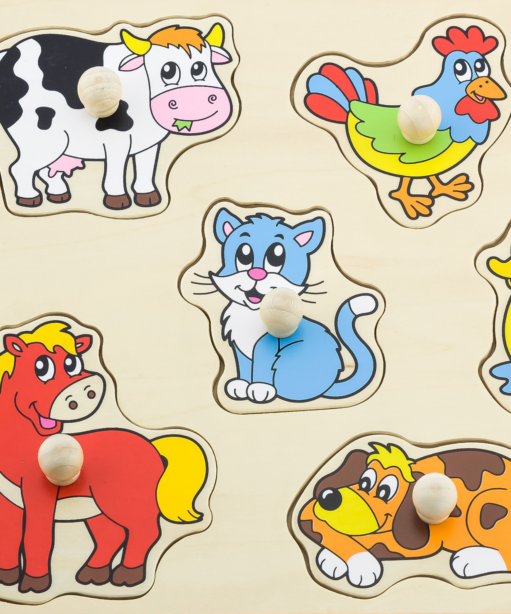 لعبة أحجية حيوانات المزرعة من فيجا، مكونة من 8 قطع، لعبة مونتيسوري الخشبية، تُنمّي المهارات الحسية والإدراكية والحركية الدقيقة، لعبة تعليمية للأطفال غير سامة وصديقة للبيئة، مناسبة للأولاد والبنات من عمر 18 شهرًا فما فوق