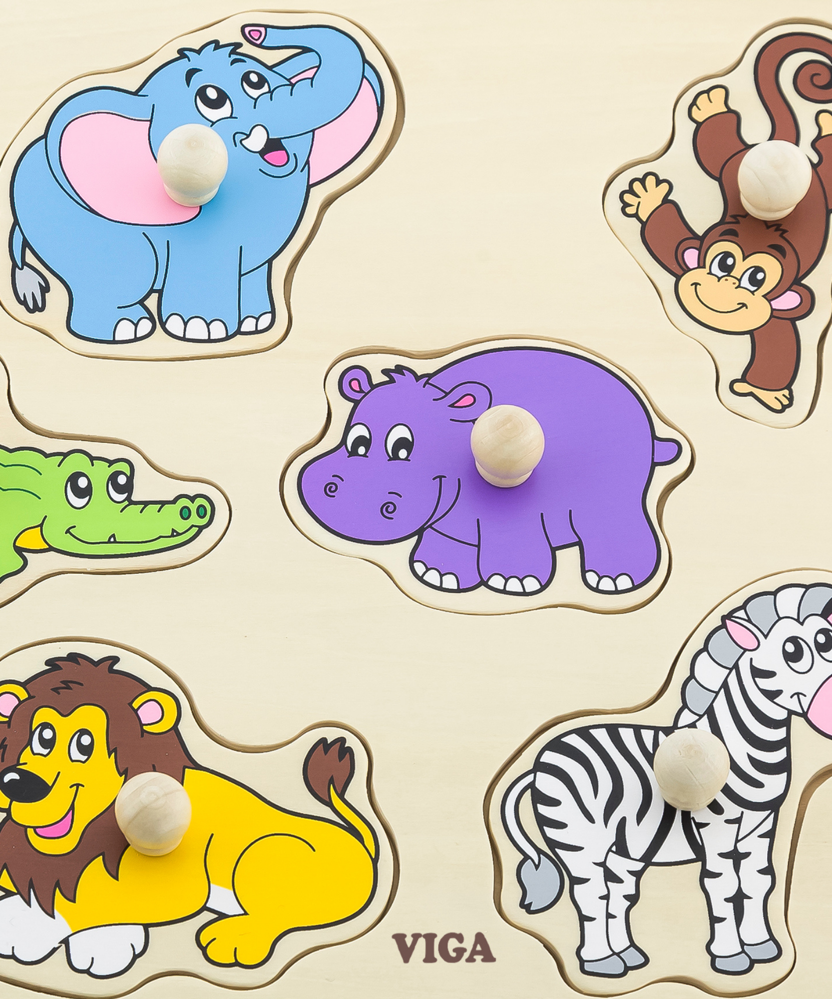 لعبة أحجية فيجا وايلد أنيملز، مكونة من 8 قطع، مصنوعة من الخشب من مونتيسوري، تُنمّي المهارات الحسية والإدراكية والحركية الدقيقة، غير سامة وصديقة للبيئة، مناسبة للأولاد والبنات من عمر 18 شهرًا فما فوق.