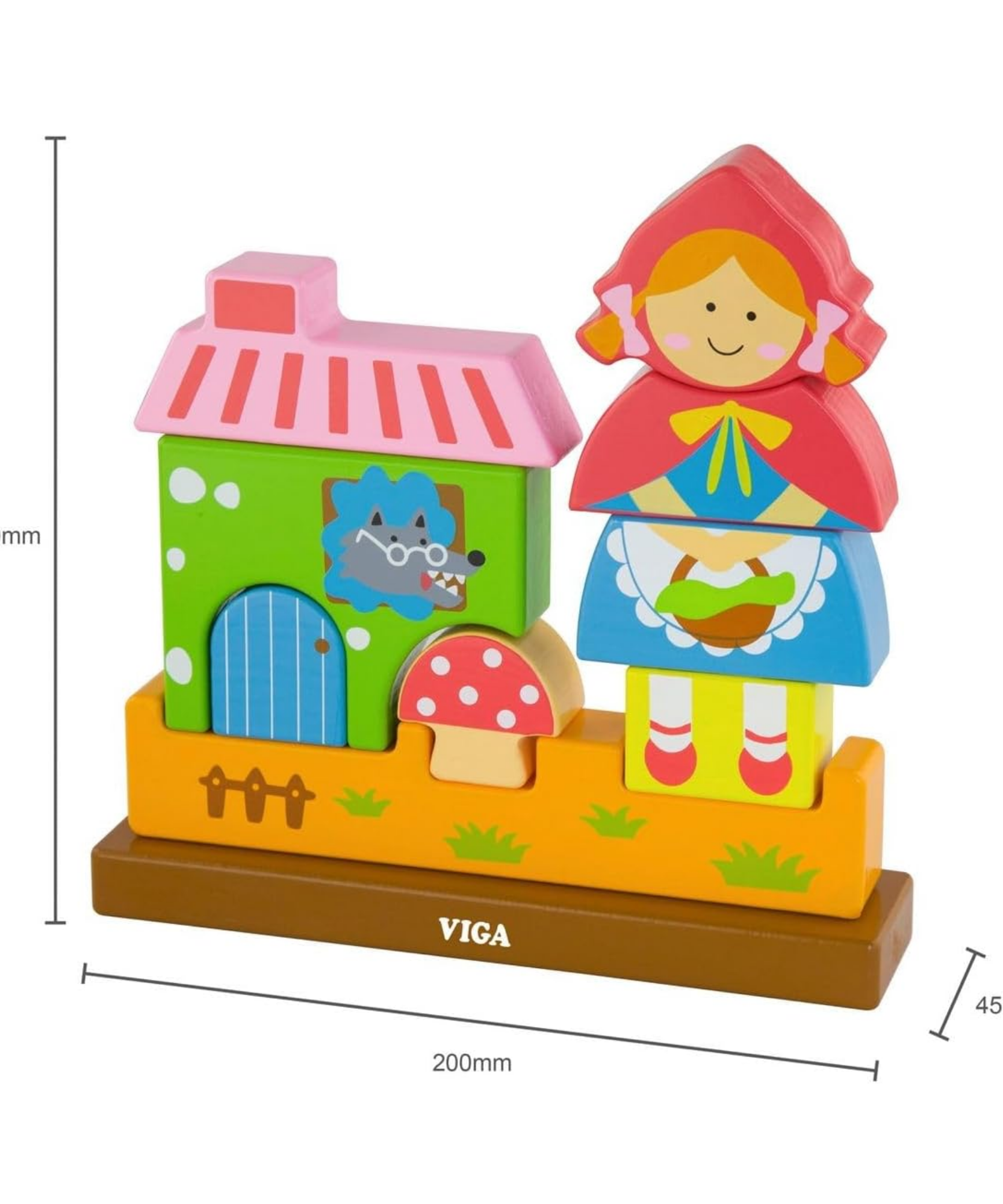 لعبة فيجا ذات الرداء الأحمر، أحجية مغناطيسية من 10 قطع، لعبة مونتيسوري خشبية، تنمي المهارات الحسية والإدراكية والحركية الدقيقة، لعبة تعليمية للأطفال غير سامة وصديقة للبيئة، مناسبة للأطفال من عمر سنتين فما فوق