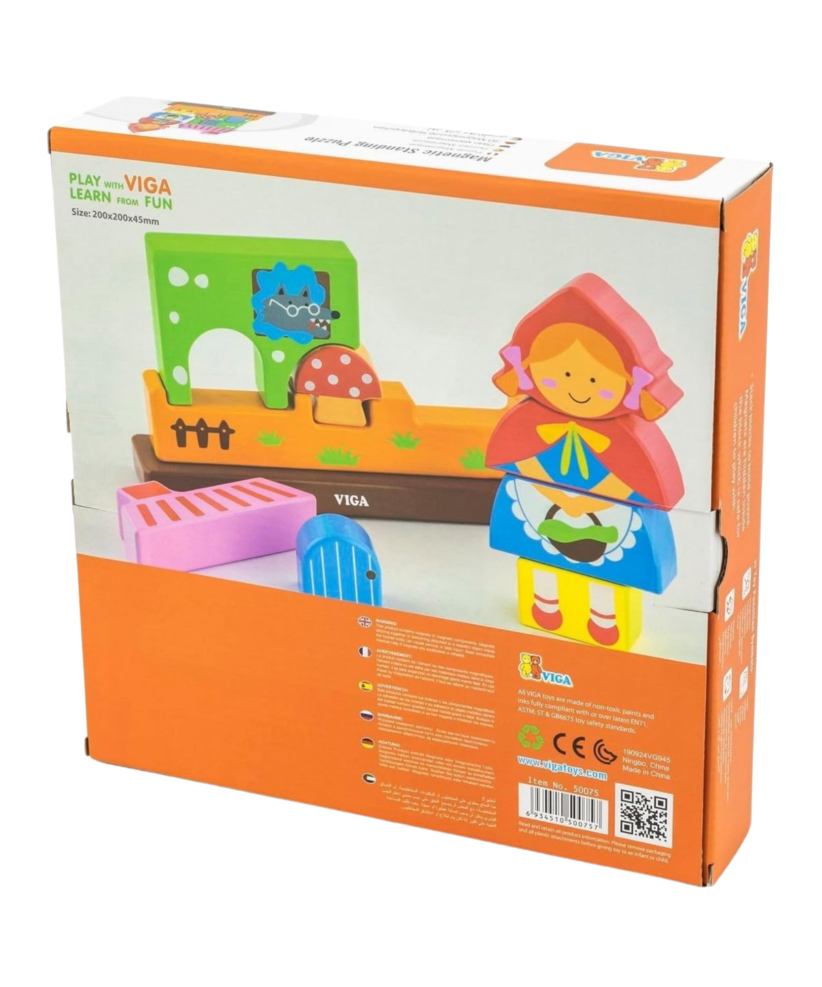 لعبة فيجا ذات الرداء الأحمر، أحجية مغناطيسية من 10 قطع، لعبة مونتيسوري خشبية، تنمي المهارات الحسية والإدراكية والحركية الدقيقة، لعبة تعليمية للأطفال غير سامة وصديقة للبيئة، مناسبة للأطفال من عمر سنتين فما فوق