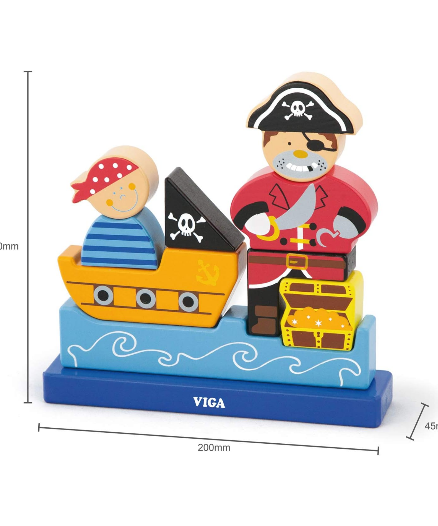 لعبة فيجا بايرت، أحجية مغناطيسية من 10 قطع، لعبة مونتيسوري خشبية، تنمي المهارات الحسية والإدراكية والحركية الدقيقة، غير سامة وصديقة للبيئة، مناسبة للأطفال من عمر سنتين فما فوق