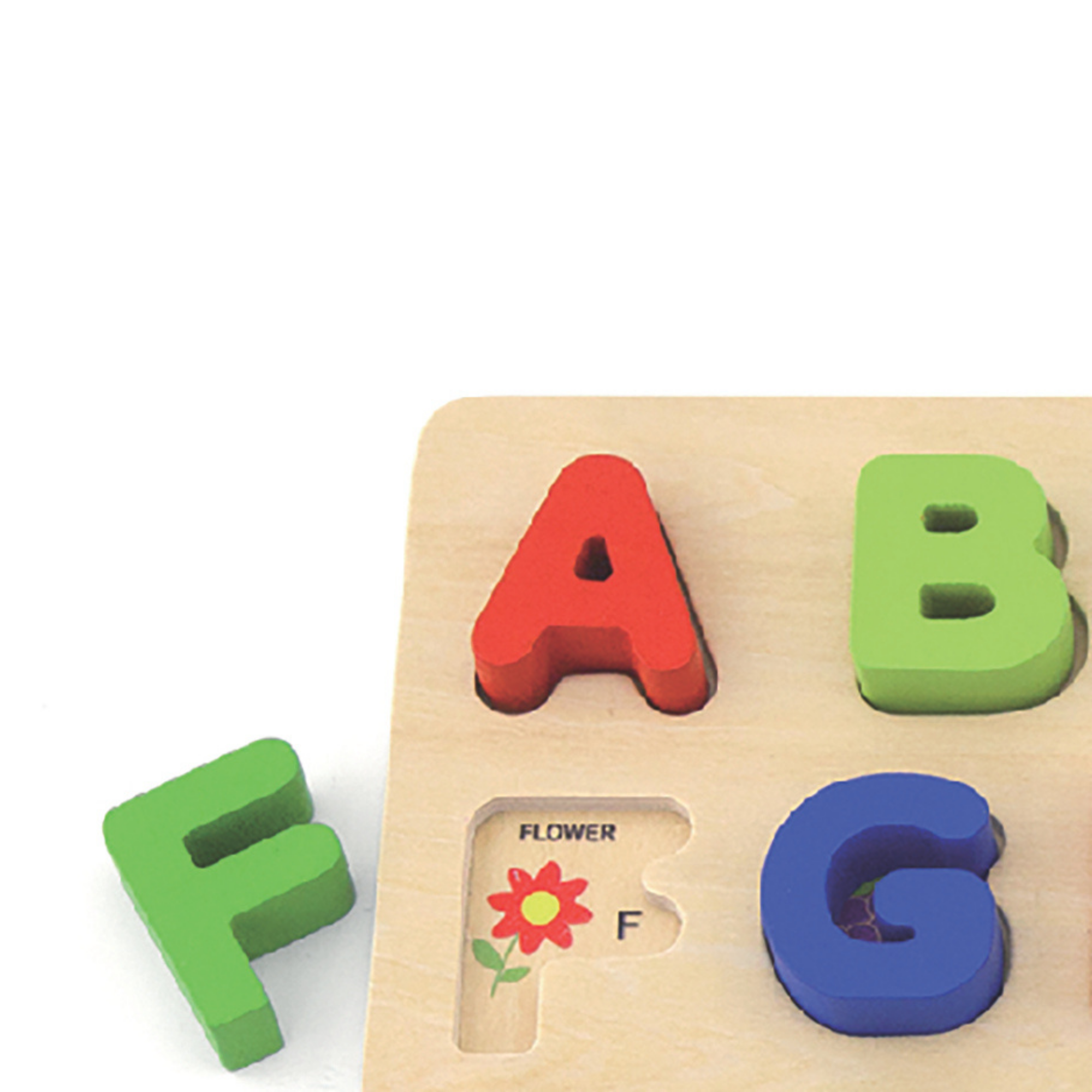 Viga Uppercase Alpabets, 26 Piece Block Puzzle, Montessori Wooden Toy, Develops Sensory, Cognitive & Fine Motor Skills, Non-Toxic & Eco-friendly Kids Educational Toy, Suitable for Children Aged 18M+