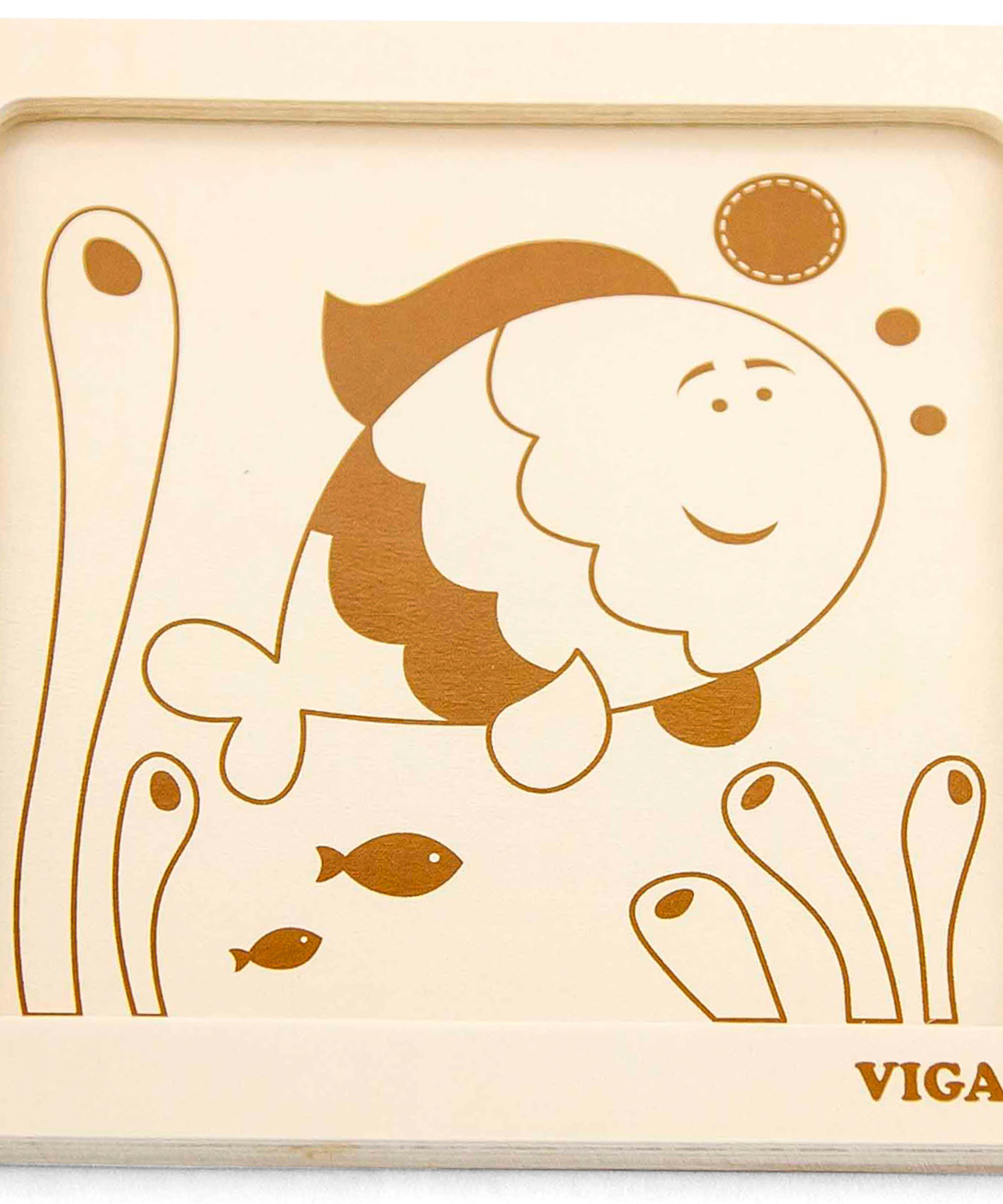 لعبة فيجا فيش، أحجية مكعبات من 4 قطع، لعبة مونتيسوري الخشبية، تنمي المهارات الحسية والإدراكية والحركية الدقيقة، لعبة تعليمية للأطفال غير سامة وصديقة للبيئة، مناسبة للأولاد والبنات من سن 12 شهرًا فما فوق