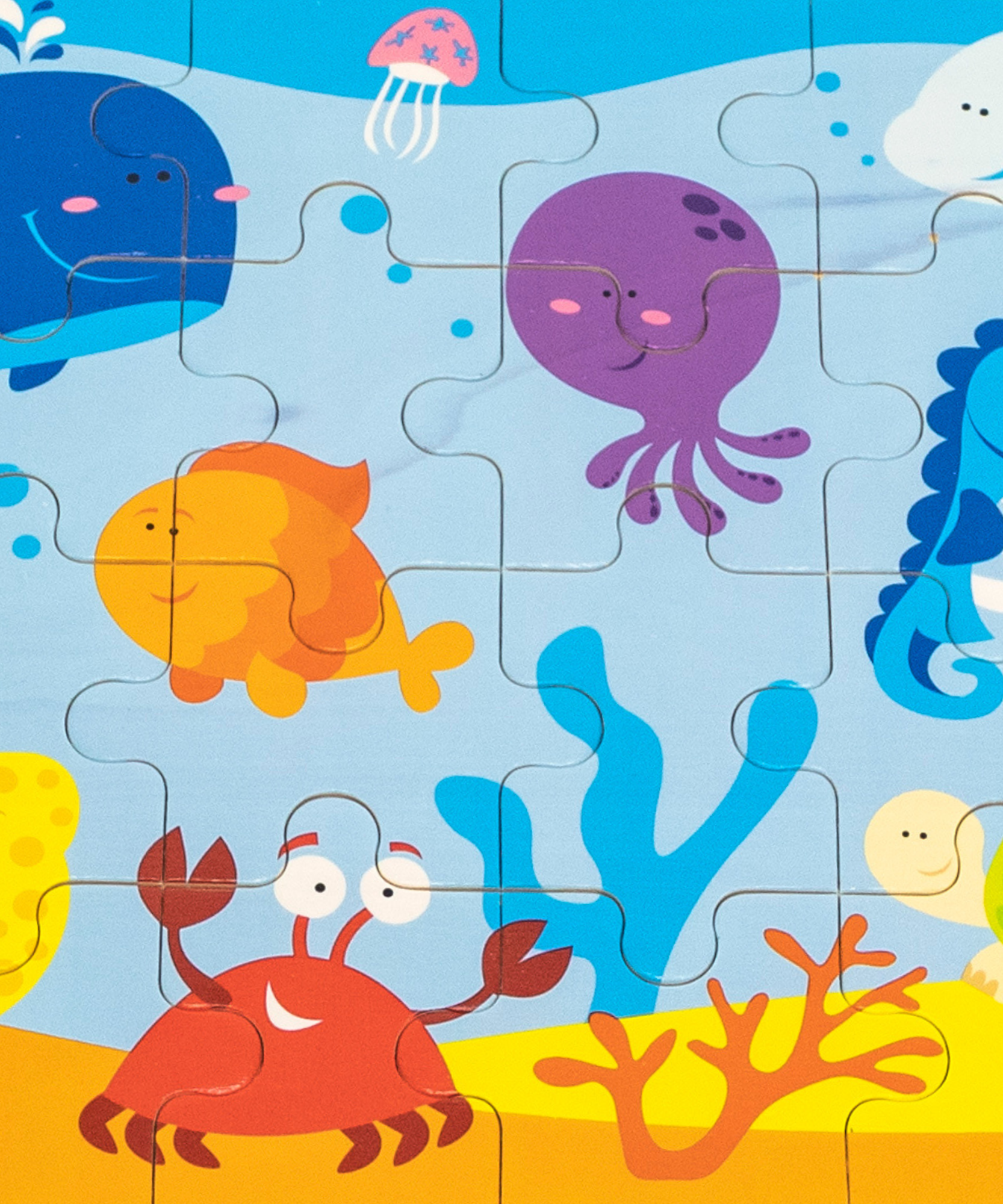 لعبة أحجية الصور المقطوعة فيجا أوشن، 24 قطعة، لعبة مونتيسوري الخشبية، تنمي المهارات الحسية والإدراكية والحركية الدقيقة، لعبة تعليمية للأطفال غير سامة وصديقة للبيئة، مناسبة للأولاد والبنات من عمر سنتين فما فوق