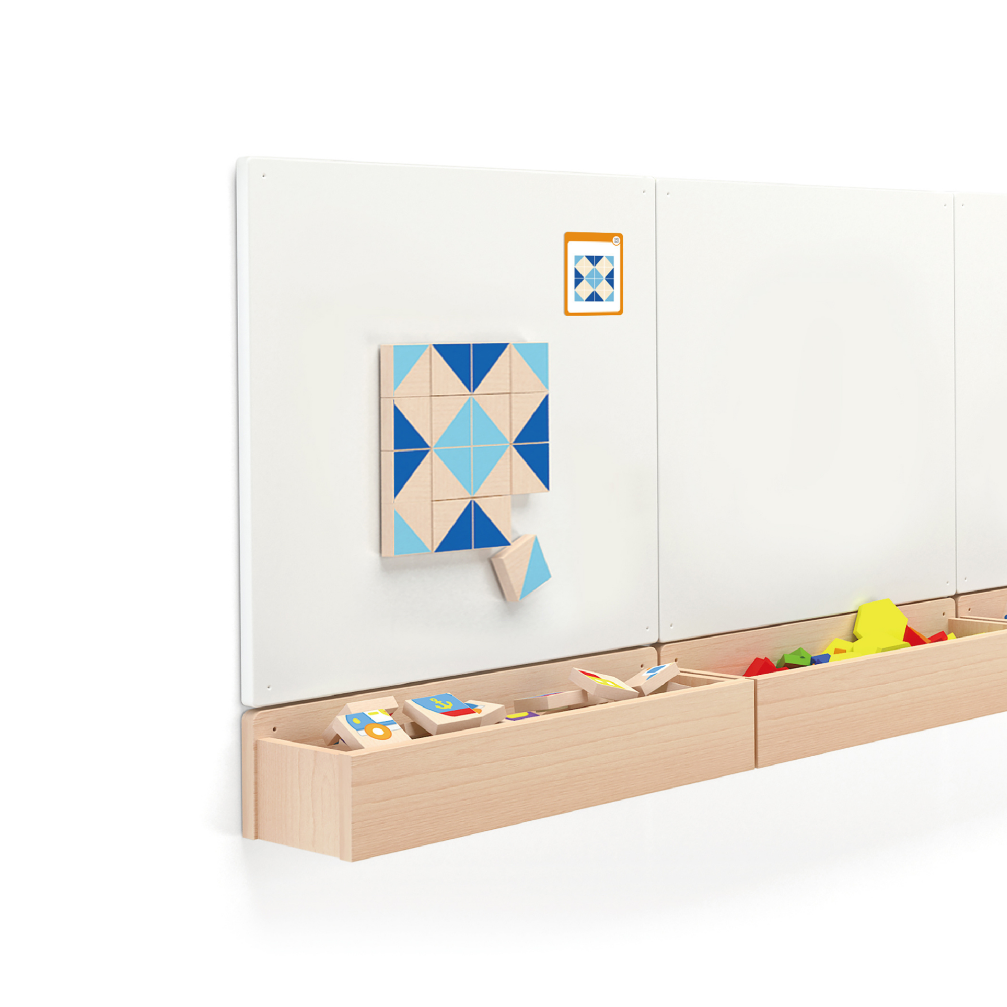 مكعبات فيجا البصرية، 40 قطعة أحجية مغناطيسية، لعبة مونتيسوري الخشبية، تنمي المهارات الحسية والإدراكية والحركية الدقيقة، لعبة تعليمية للأطفال غير سامة وصديقة للبيئة، مناسبة للأطفال من سن 3 سنوات فما فوق