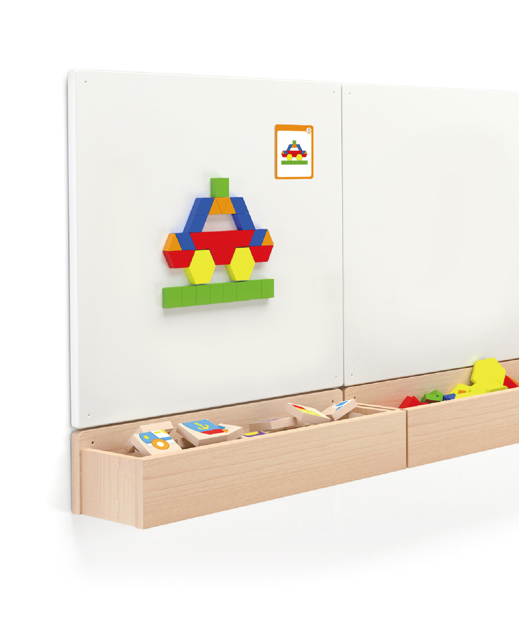 مكعبات هندسية من فيجا، 102 قطعة أحجية مغناطيسية، لعبة مونتيسوري خشبية، تنمي المهارات الحسية والإدراكية والحركية الدقيقة، غير سامة وصديقة للبيئة، لعبة تعليمية للأطفال، مناسبة للأطفال من سن 3 سنوات فما فوق