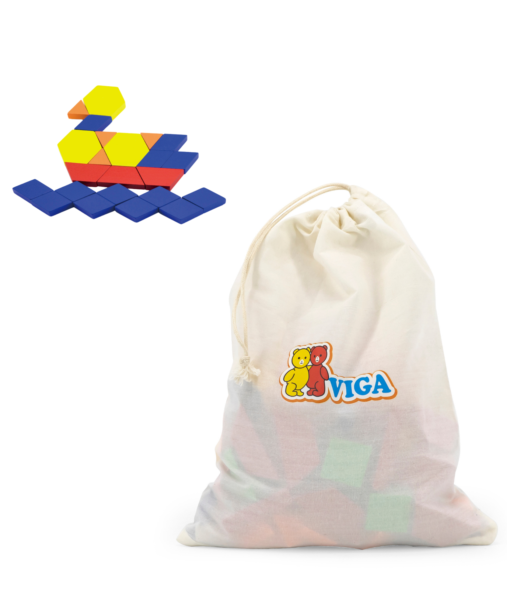 مكعبات هندسية من فيجا، 102 قطعة أحجية مغناطيسية، لعبة مونتيسوري خشبية، تنمي المهارات الحسية والإدراكية والحركية الدقيقة، غير سامة وصديقة للبيئة، لعبة تعليمية للأطفال، مناسبة للأطفال من سن 3 سنوات فما فوق