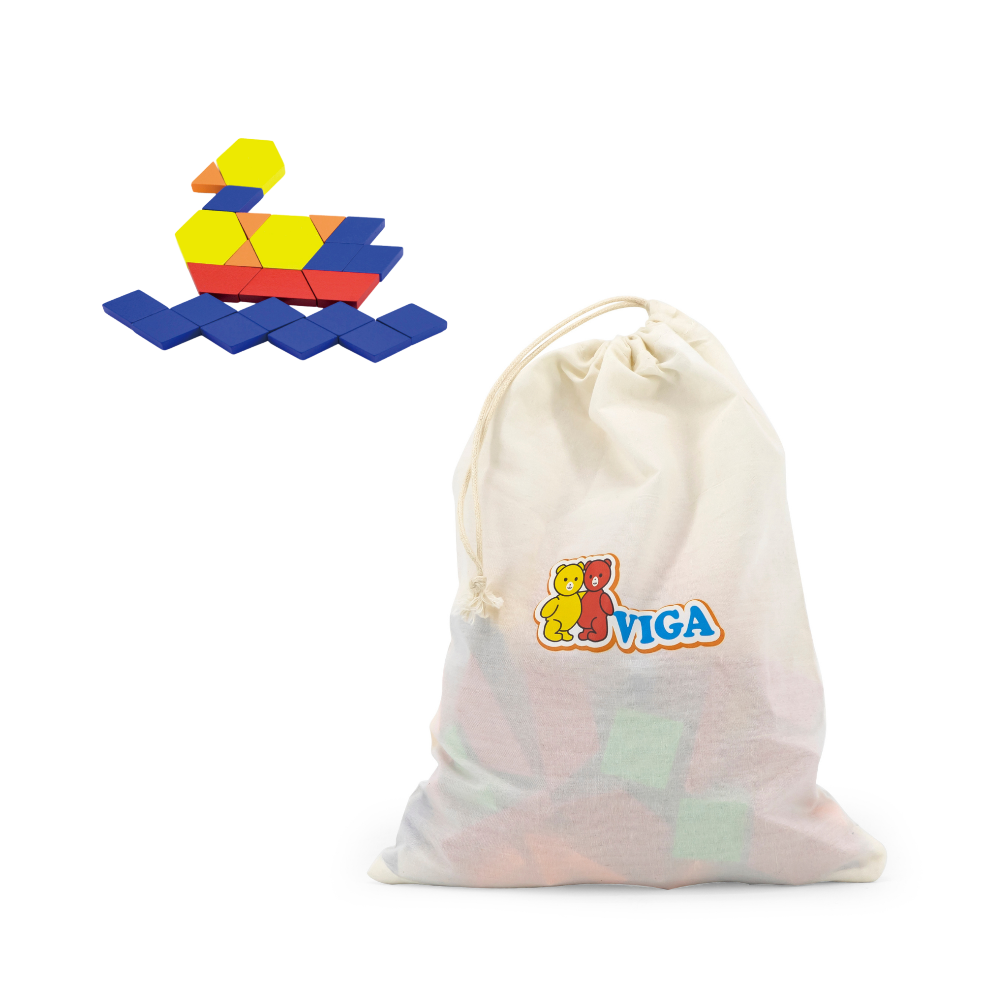 مكعبات هندسية من فيجا، 102 قطعة أحجية مغناطيسية، لعبة مونتيسوري خشبية، تنمي المهارات الحسية والإدراكية والحركية الدقيقة، غير سامة وصديقة للبيئة، لعبة تعليمية للأطفال، مناسبة للأطفال من سن 3 سنوات فما فوق