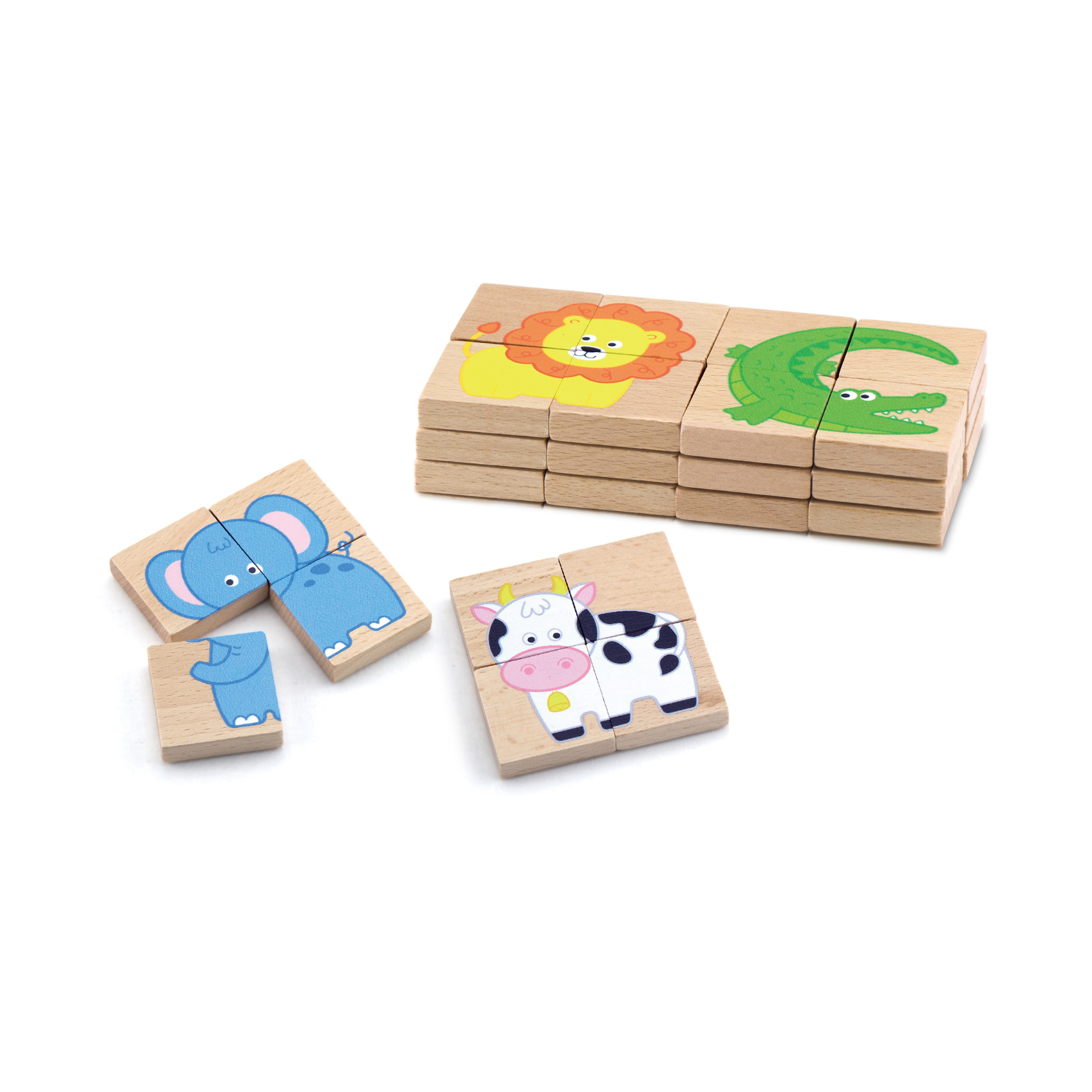 لعبة أحجية مغناطيسية من فيجا أنيمالز، 32 قطعة، لعبة مونتيسوري خشبية، تنمي المهارات الحسية والإدراكية والحركية الدقيقة، غير سامة وصديقة للبيئة، مناسبة للأطفال من سن 18 شهرًا فما فوق