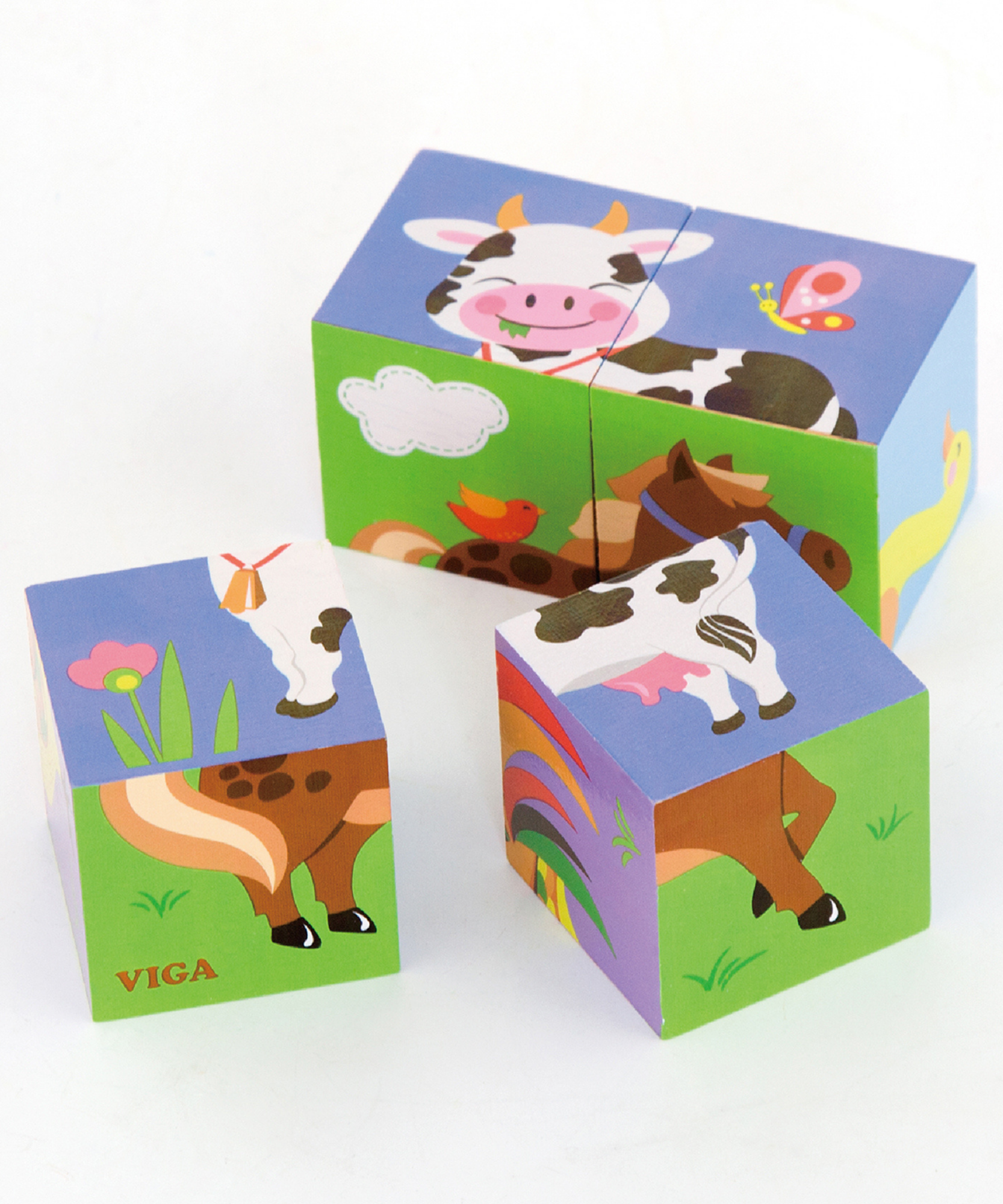 حيوانات مزرعة فيجا، أحجية مكعبات سداسية الجوانب، لعبة مونتيسوري الخشبية، تنمي المهارات الحسية والإدراكية والحركية الدقيقة، لعبة تعليمية للأطفال غير سامة وصديقة للبيئة، مناسبة للأولاد والبنات من عمر سنتين فما فوق