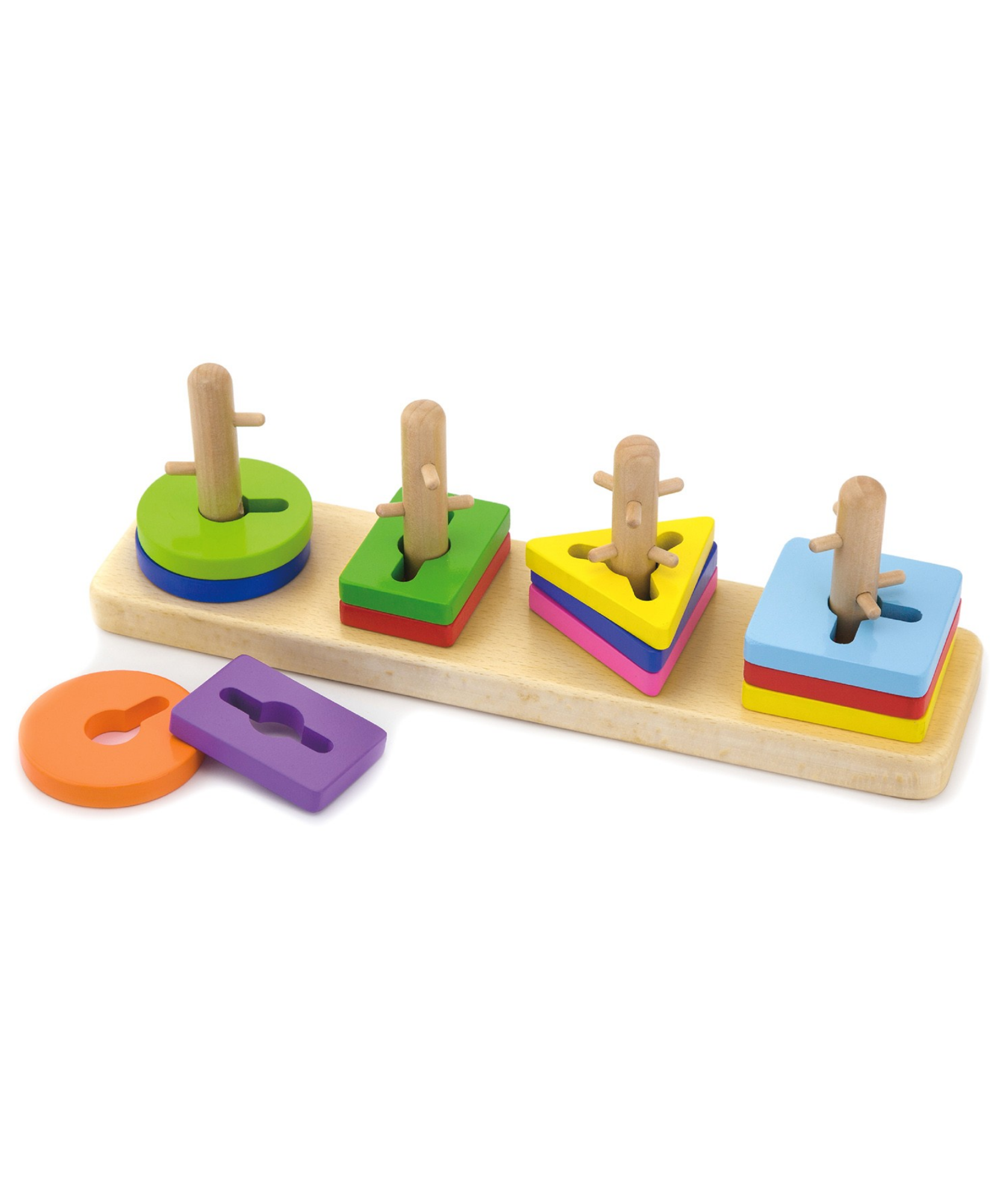 لعبة فيجا كريتيف شيبز، أحجية تكديس من 12 قطعة، لعبة مونتيسوري الخشبية، تُنمّي المهارات الحسية والإدراكية والحركية الدقيقة، لعبة تعليمية للأطفال غير سامة وصديقة للبيئة، مناسبة للأطفال من سن 18 شهرًا فما فوق