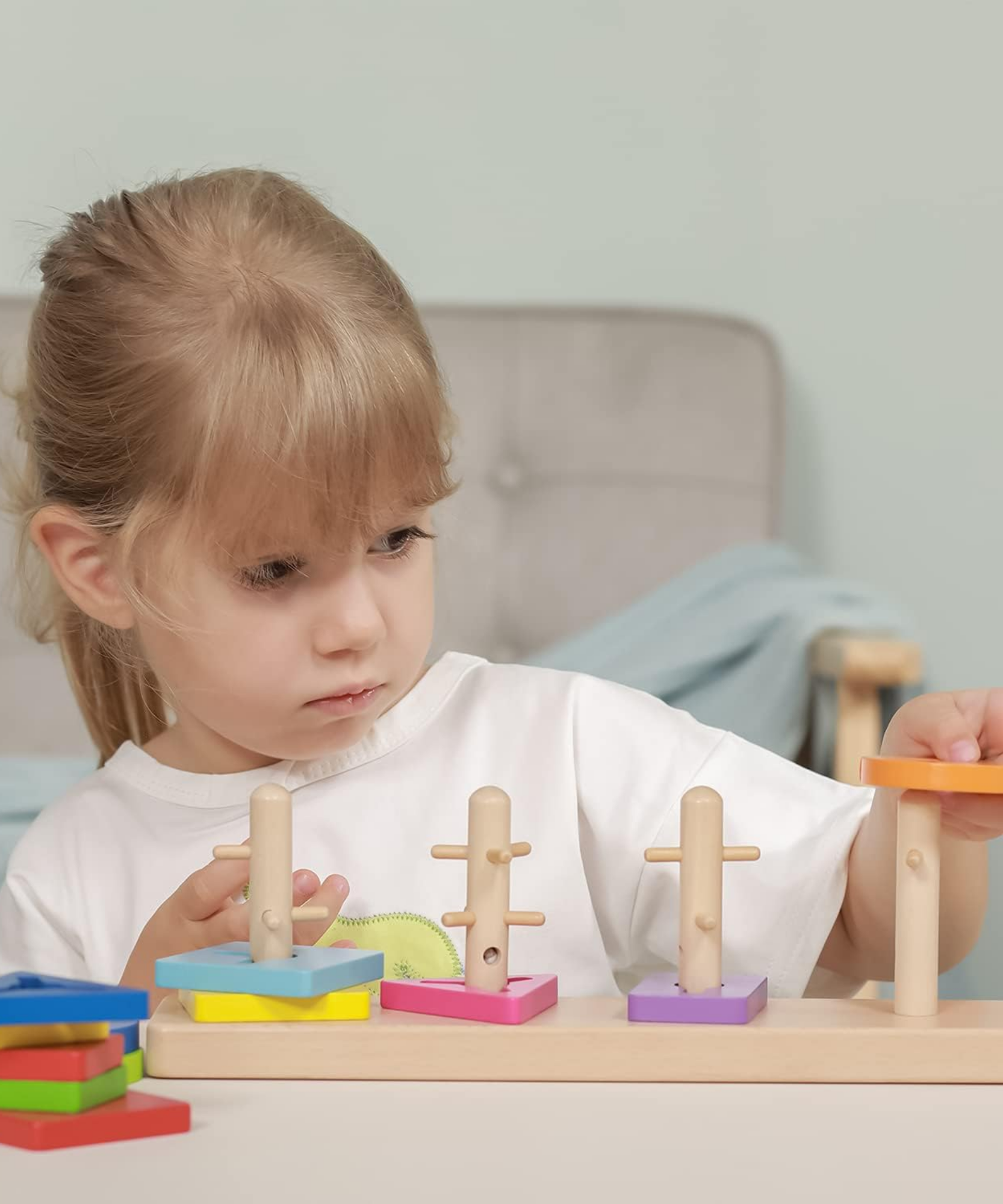 لعبة فيجا كريتيف شيبز، أحجية تكديس من 12 قطعة، لعبة مونتيسوري الخشبية، تُنمّي المهارات الحسية والإدراكية والحركية الدقيقة، لعبة تعليمية للأطفال غير سامة وصديقة للبيئة، مناسبة للأطفال من سن 18 شهرًا فما فوق