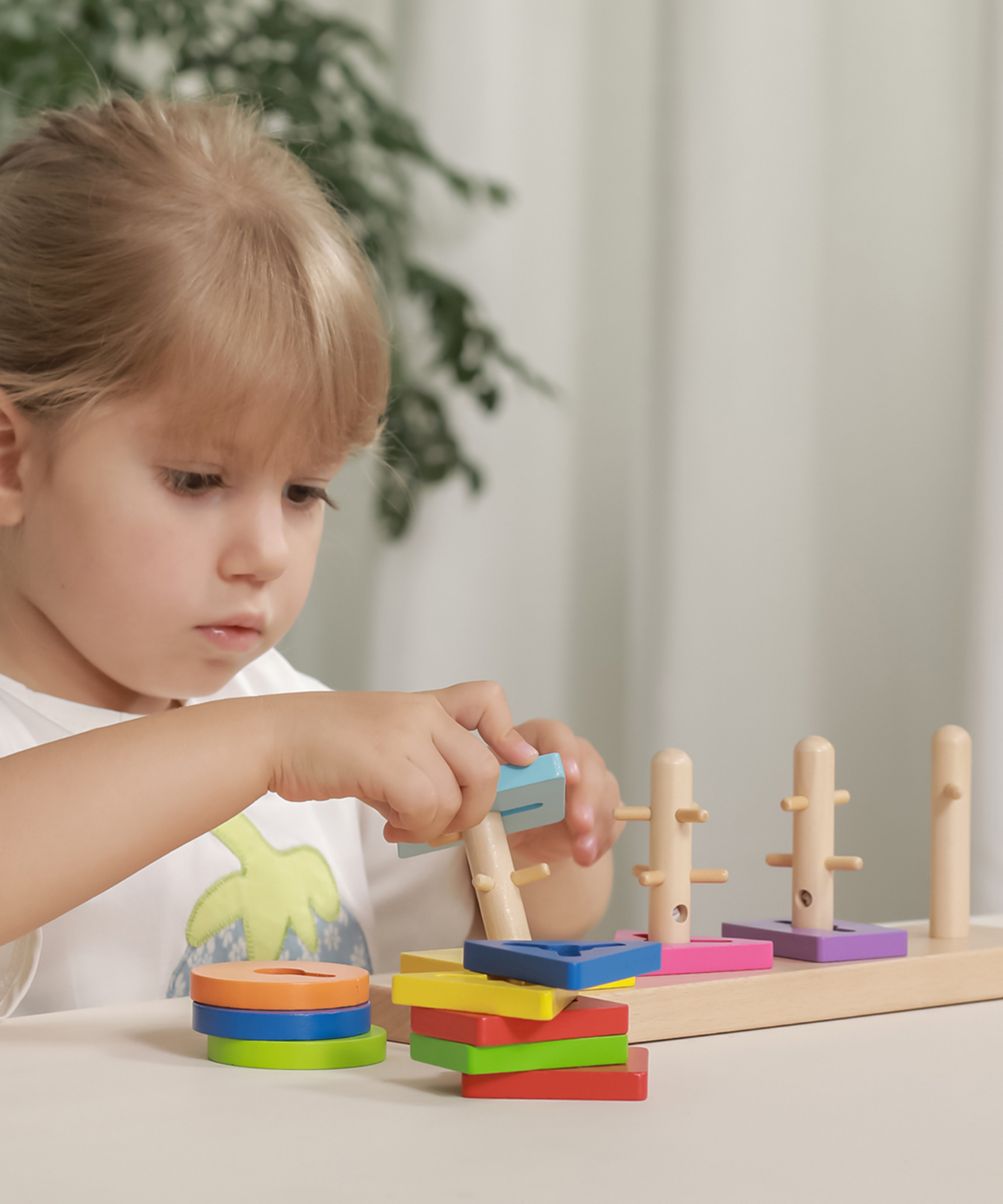 لعبة فيجا كريتيف شيبز، أحجية تكديس من 12 قطعة، لعبة مونتيسوري الخشبية، تُنمّي المهارات الحسية والإدراكية والحركية الدقيقة، لعبة تعليمية للأطفال غير سامة وصديقة للبيئة، مناسبة للأطفال من سن 18 شهرًا فما فوق