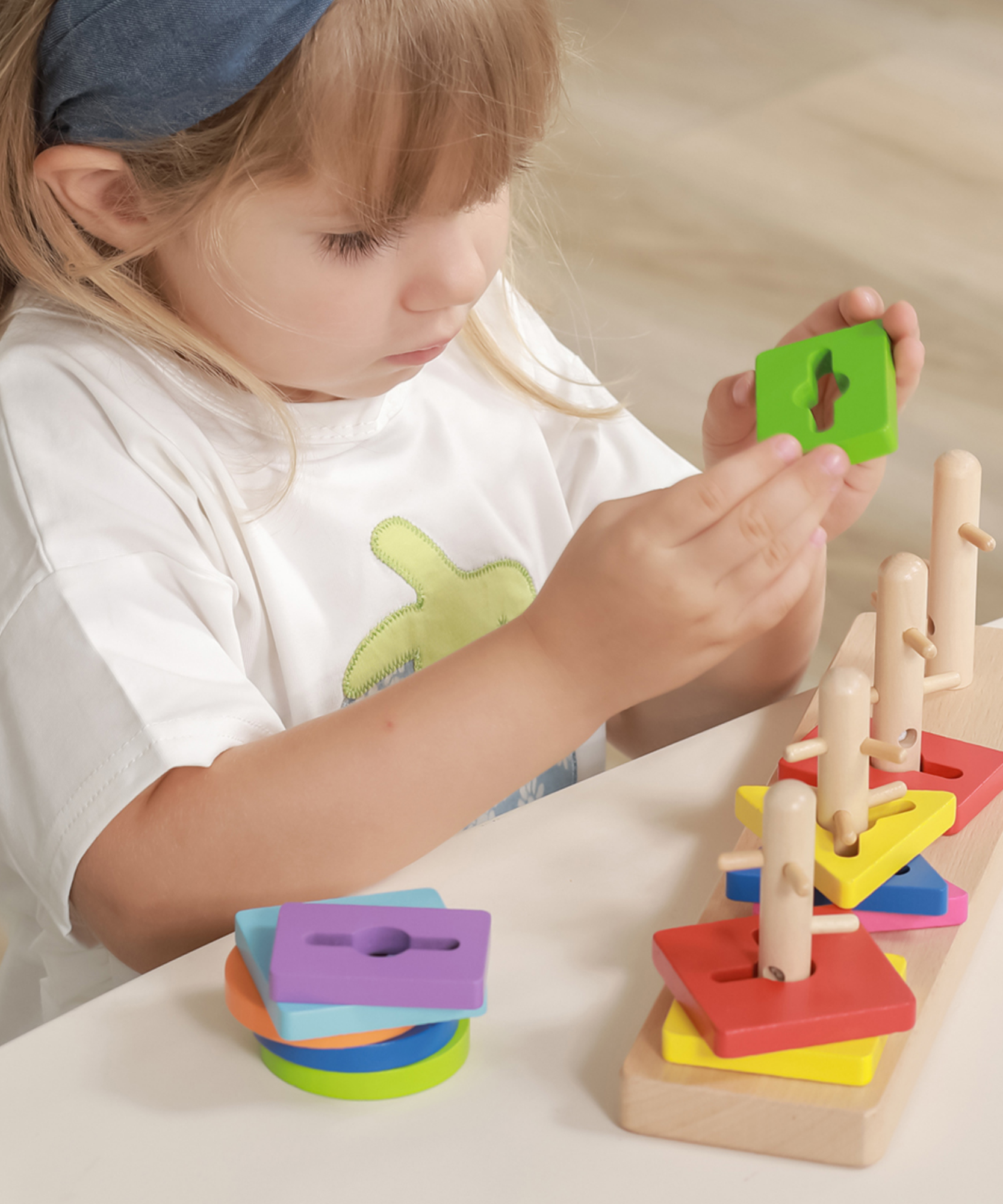 لعبة فيجا كريتيف شيبز، أحجية تكديس من 12 قطعة، لعبة مونتيسوري الخشبية، تُنمّي المهارات الحسية والإدراكية والحركية الدقيقة، لعبة تعليمية للأطفال غير سامة وصديقة للبيئة، مناسبة للأطفال من سن 18 شهرًا فما فوق