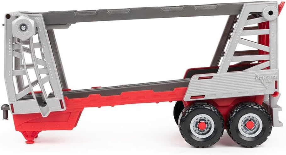 شاحنة Monster Jam 1:64 Launch N Go Hauler، شاحنة Monster RC مصبوبة، حفار قبور بمناسبة الذكرى الأربعين، منحدر حركات بهلوانية، مناسبة للأعمار من 3 سنوات فما فوق