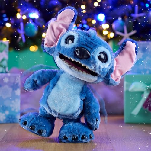 Just Play Disney Ultimate Stitch Interactive Plush Toy Live Action Lilo and Stitch Animated Talking Moving Plush for Kids Ages 3 Plus