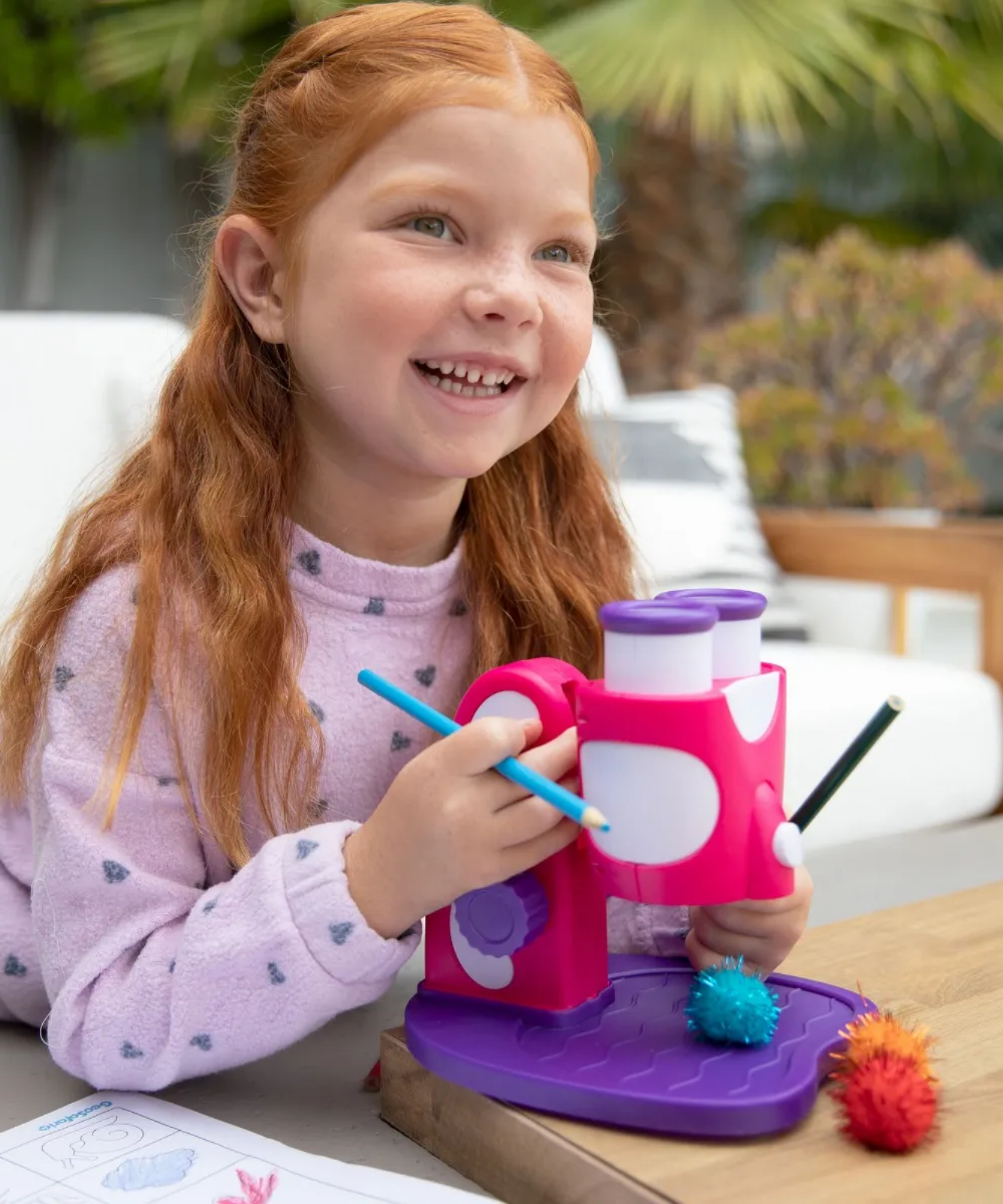 موارد التعلم جيوسفاري جونيور، مجهر "ماي فيرست"، وردي، تكبير ٨ أضعاف، أداة علمية لمرحلة ما قبل المدرسة، للأعمار من ٣ سنوات فما فوق