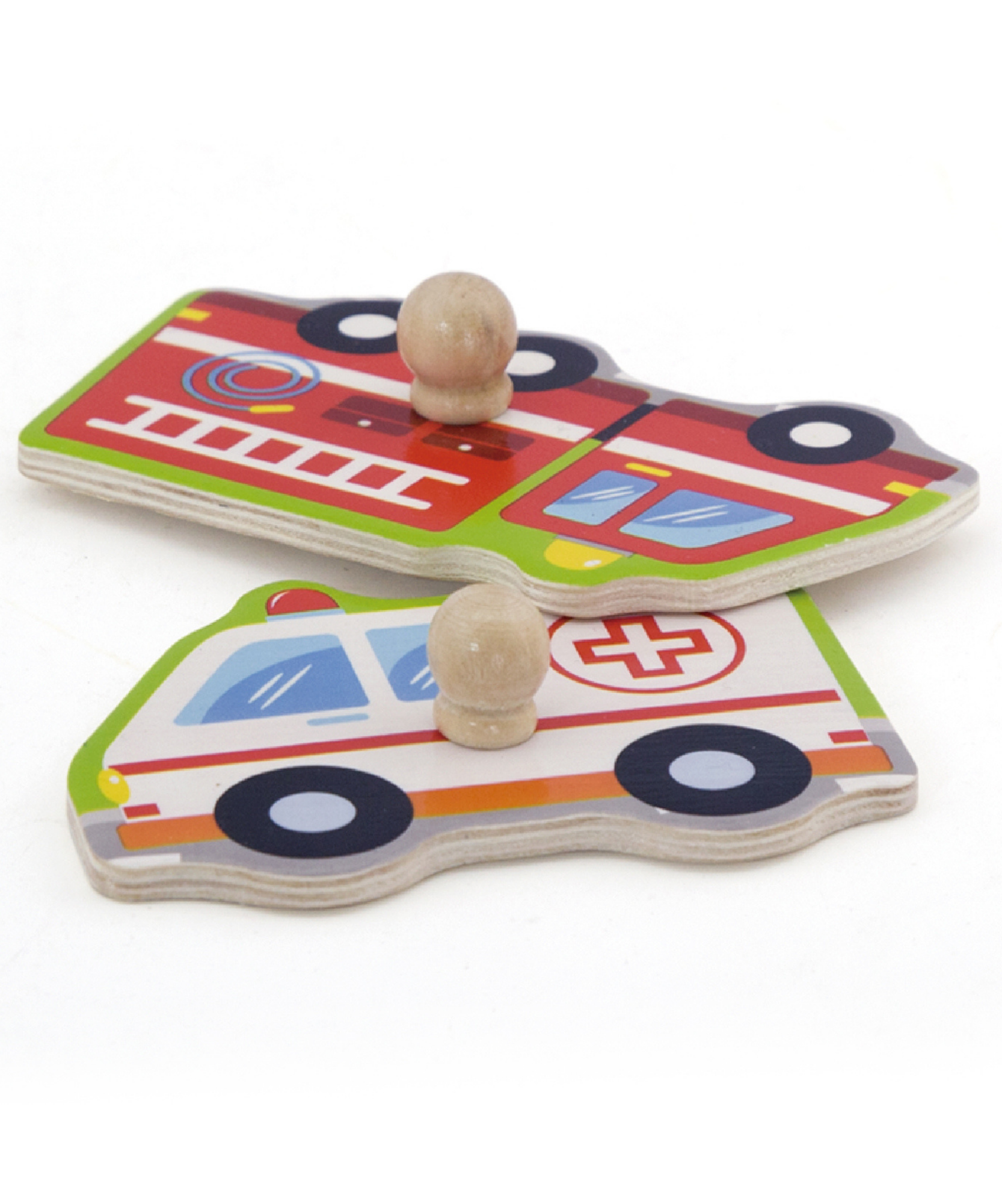 Viga Transportation, 7 Piece Block Puzzle with Sound, Montessori Wooden Toy, Develops Sensory, Cognitive & Fine Motor Skills, Non-Toxic & Eco-friendly Kids Educational Toy, Suitable for Children 18M+