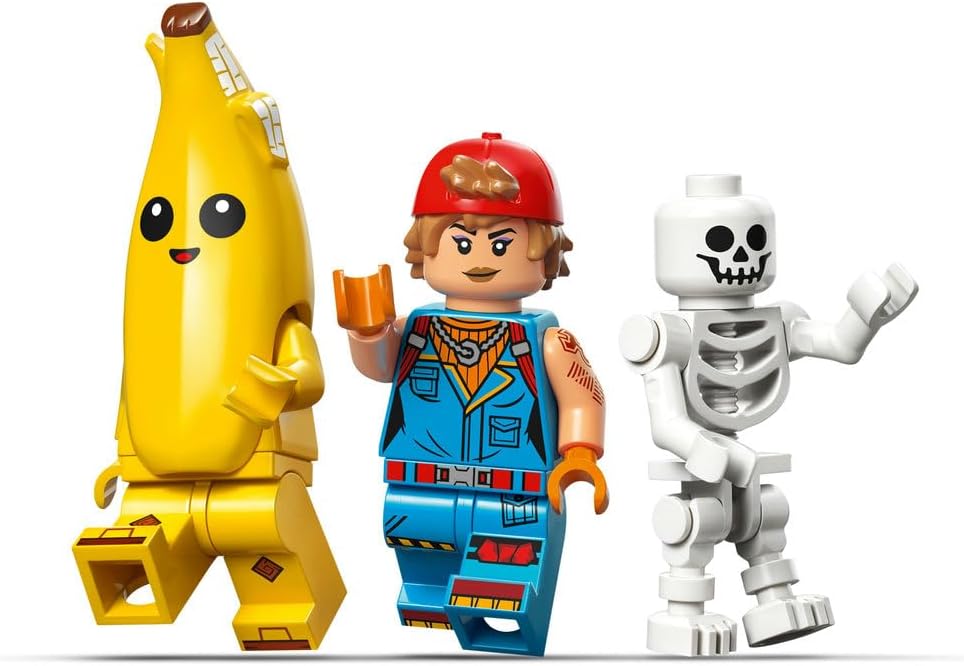 LEGO Fortnite Peely & Sparkplug’s Camp Toy - incl. Wolf & Supply Llama Figures plus a Campfire & 3 Minifigures - Gift for 7+ Year Old Boys, Girls & Gaming Fans - 77075