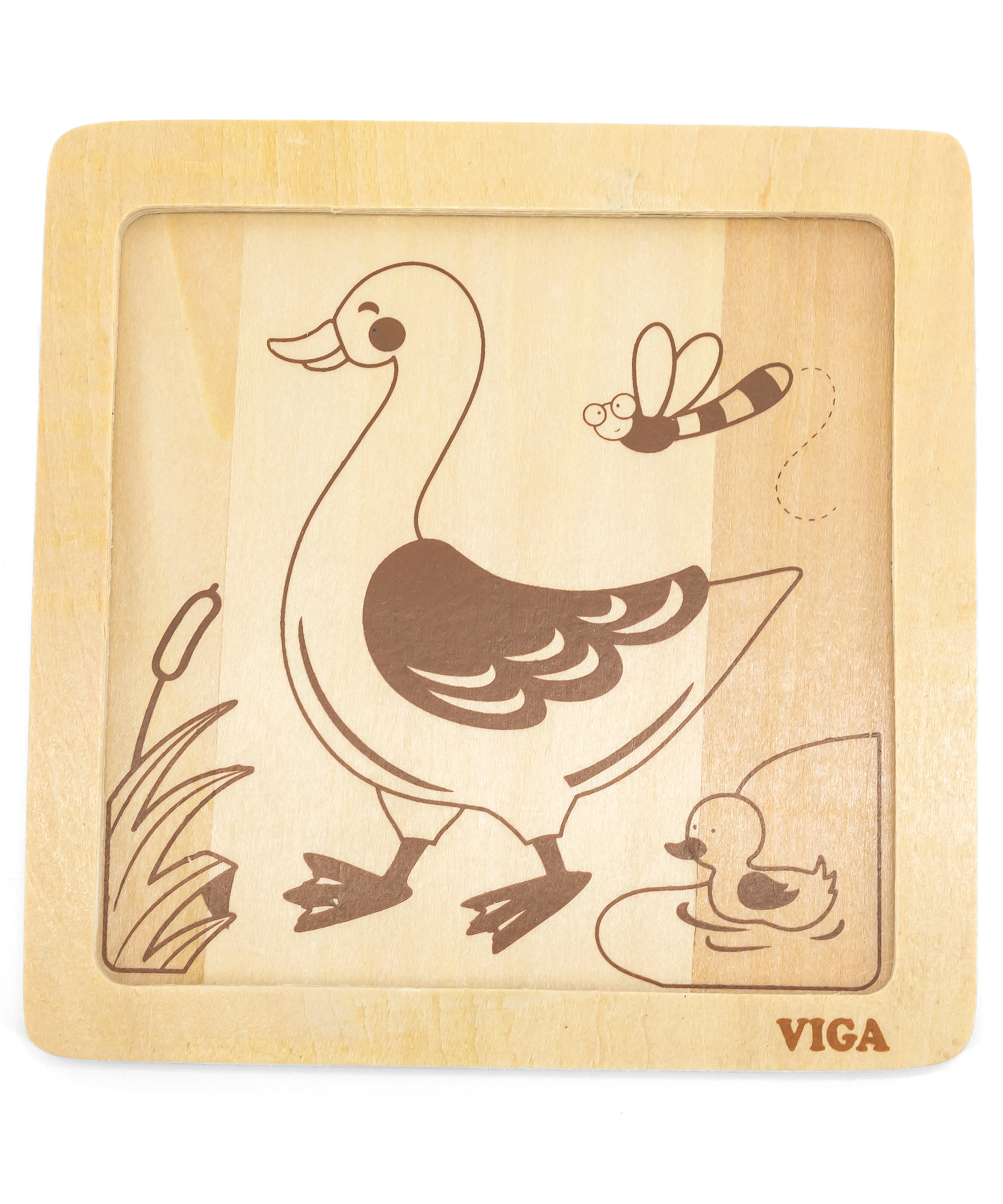 لعبة فيجا داك، أحجية مكعبات من 4 قطع، لعبة مونتيسوري الخشبية، تنمي المهارات الحسية والإدراكية والحركية الدقيقة، لعبة تعليمية للأطفال غير سامة وصديقة للبيئة، مناسبة للأولاد والبنات من سن 12 شهرًا فما فوق