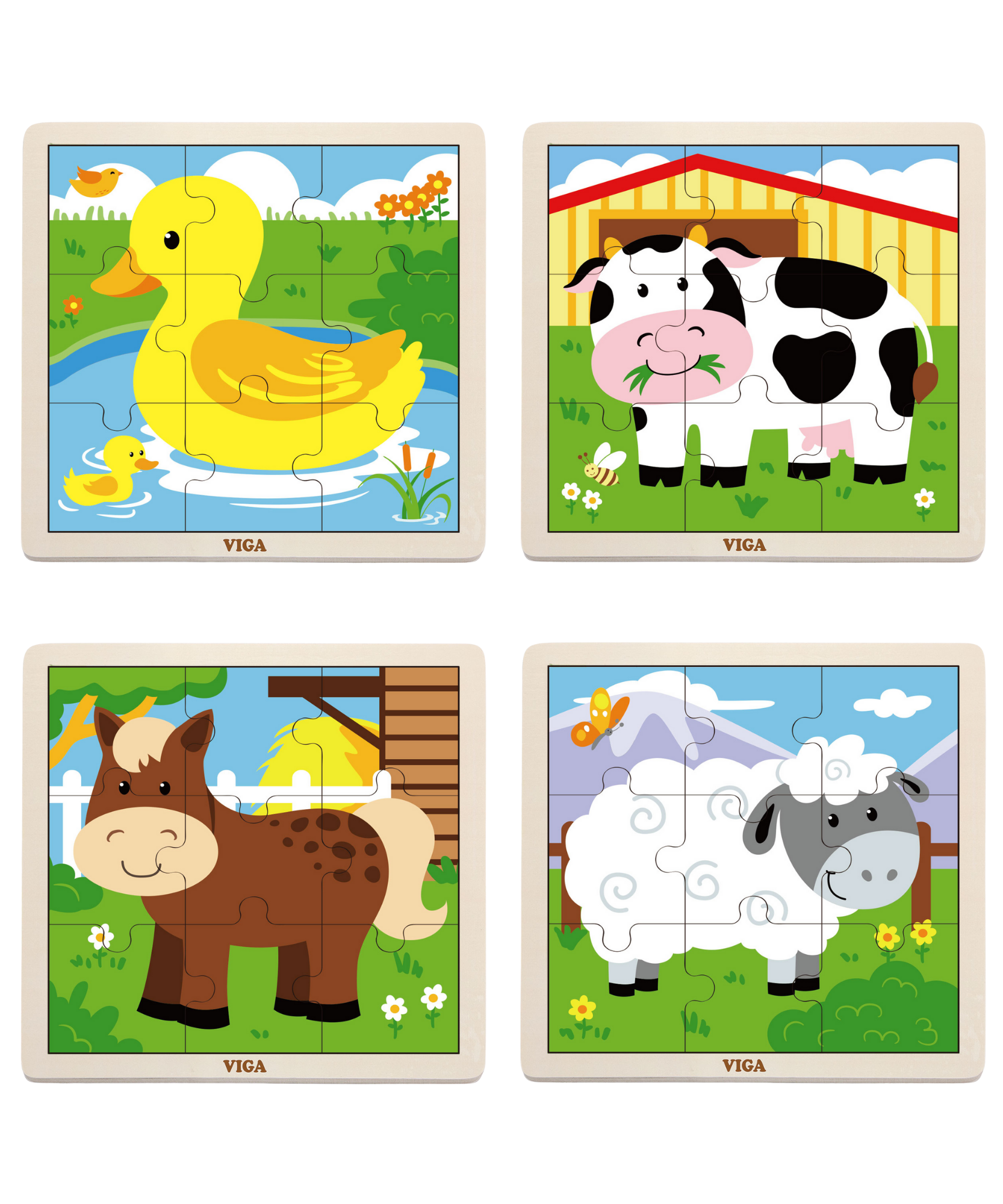 مجموعة فيجا من 12 قطعة من أحجية الصور المقطوعة، لعبة مونتيسوري الخشبية، تنمي المهارات الحسية والإدراكية والحركية الدقيقة، لعبة تعليمية للأطفال غير سامة وصديقة للبيئة، مناسبة للأولاد والبنات من عمر سنتين فما فوق