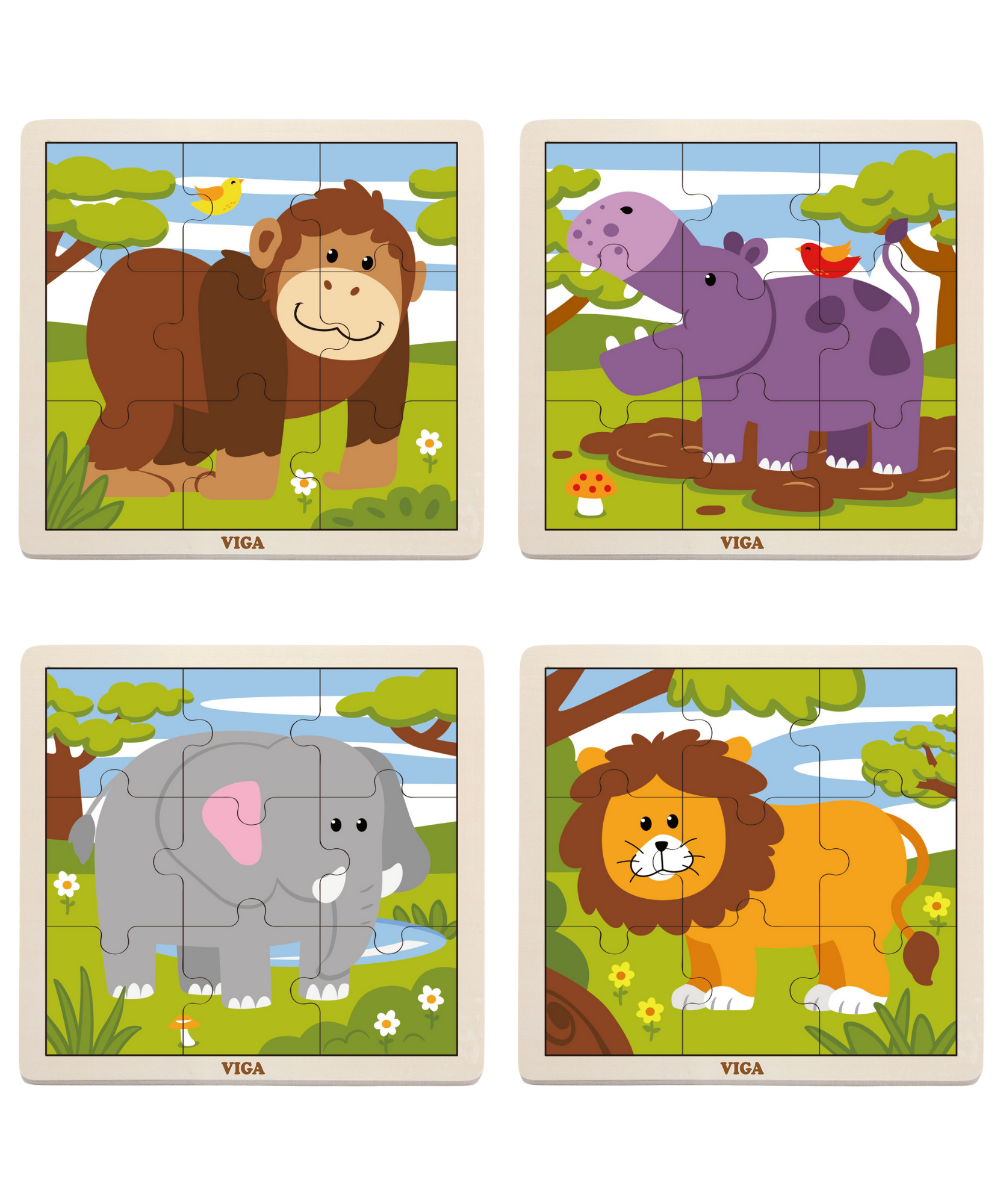 مجموعة فيجا من 12 قطعة من أحجية الصور المقطوعة، لعبة مونتيسوري الخشبية، تنمي المهارات الحسية والإدراكية والحركية الدقيقة، لعبة تعليمية للأطفال غير سامة وصديقة للبيئة، مناسبة للأولاد والبنات من عمر سنتين فما فوق