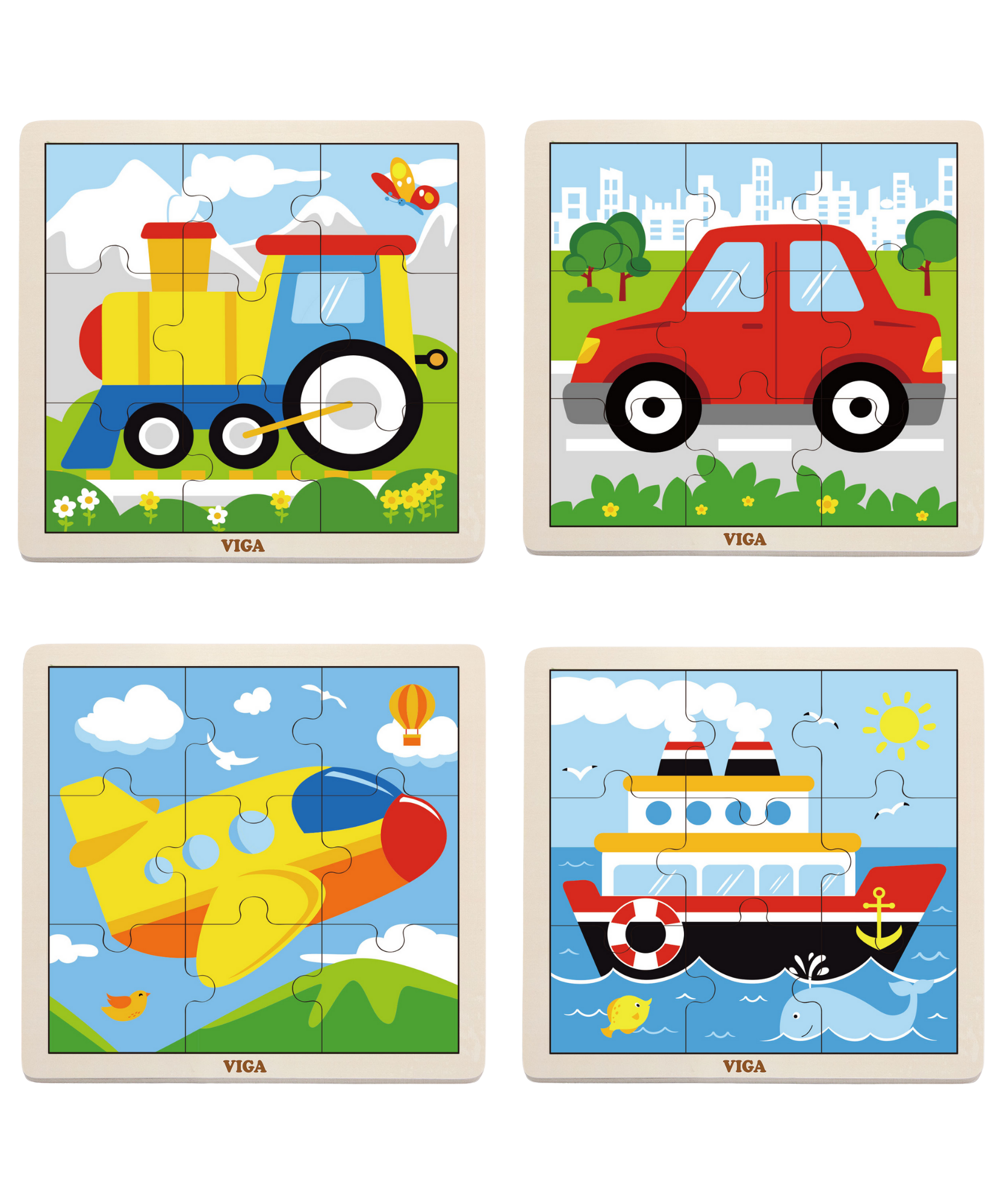 مجموعة فيجا من 12 قطعة من أحجية الصور المقطوعة، لعبة مونتيسوري الخشبية، تنمي المهارات الحسية والإدراكية والحركية الدقيقة، لعبة تعليمية للأطفال غير سامة وصديقة للبيئة، مناسبة للأولاد والبنات من عمر سنتين فما فوق